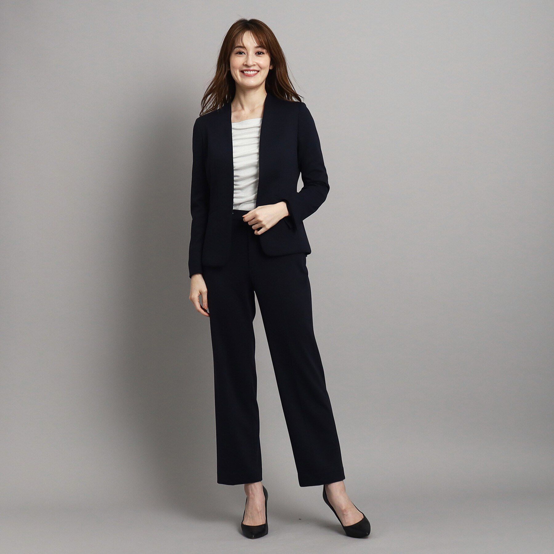 COUP DE CHANCE「新色追加【洗える/日本製/ジャケットインナーにおすすめ】華やかギャザーラメジャージ」|Tシャツ・カットソー|