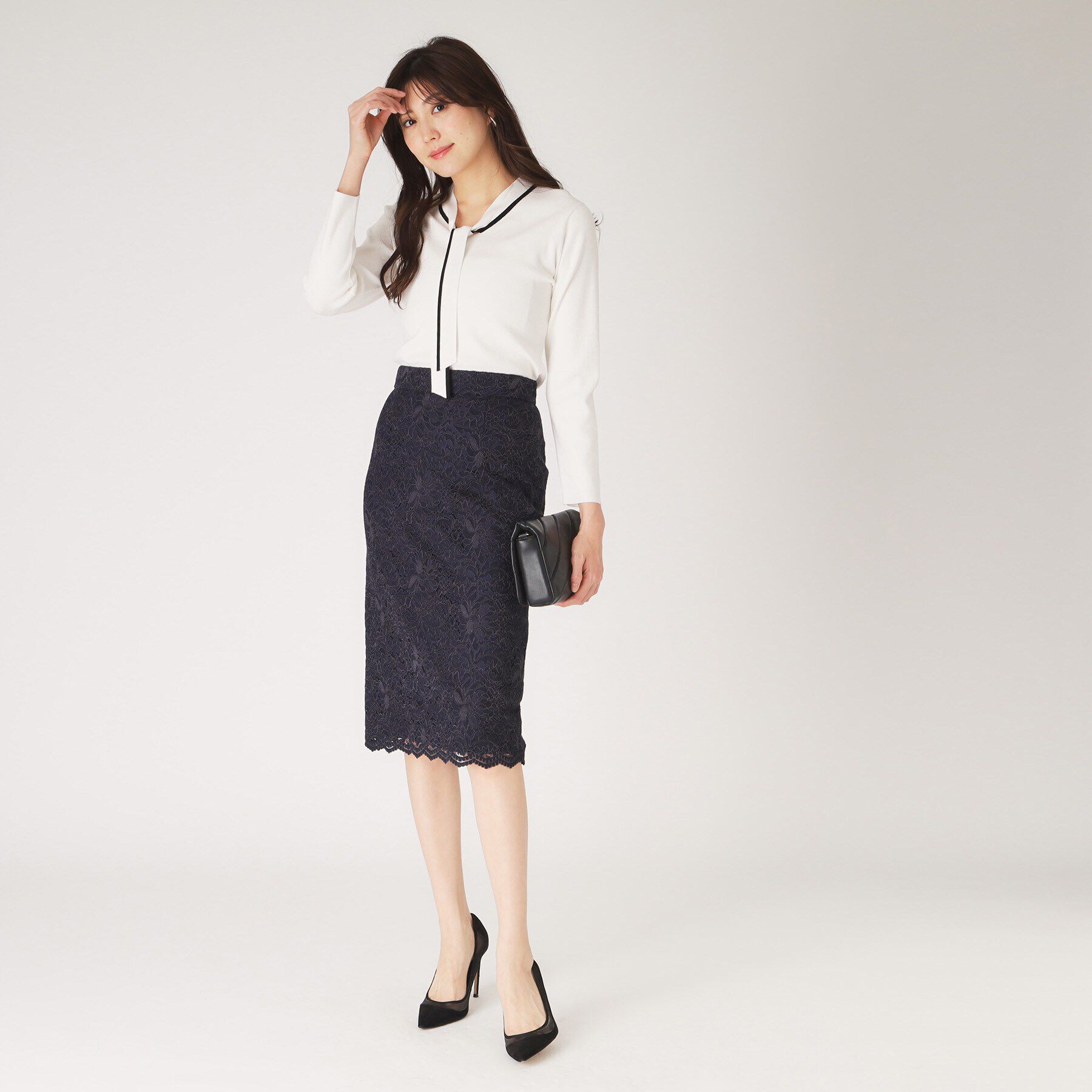 COUP DE CHANCE「【洗える】レースタイトスカート」|スカート|