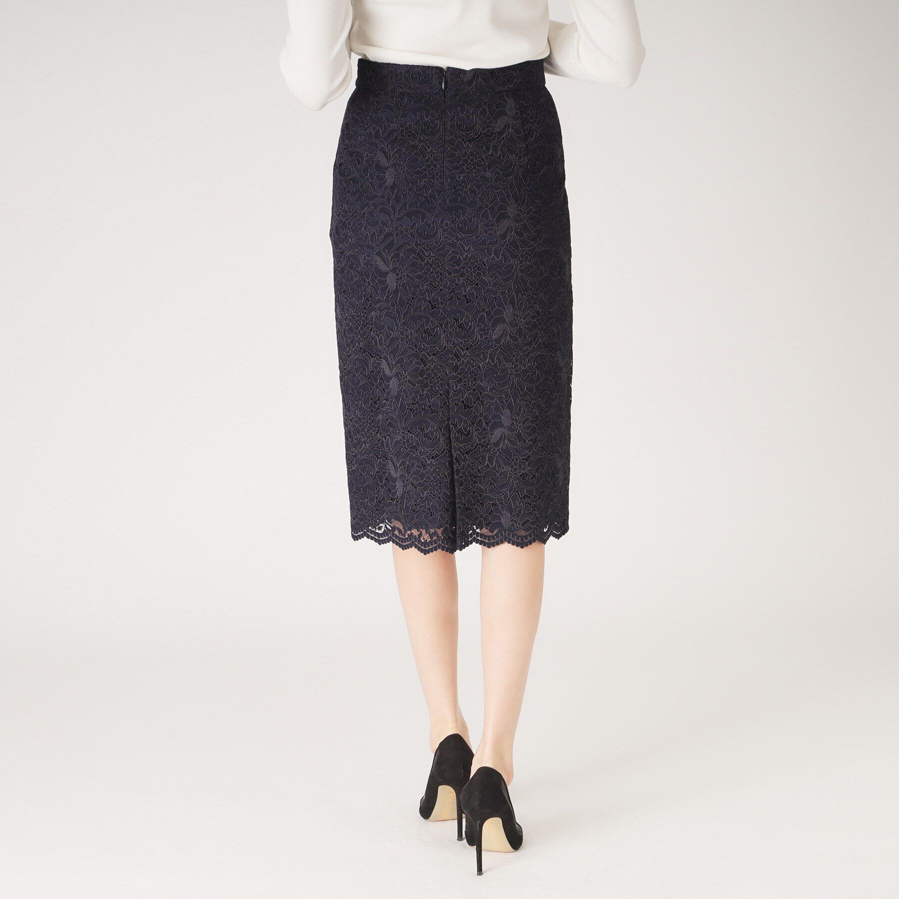 COUP DE CHANCE「【洗える】レースタイトスカート」|スカート|