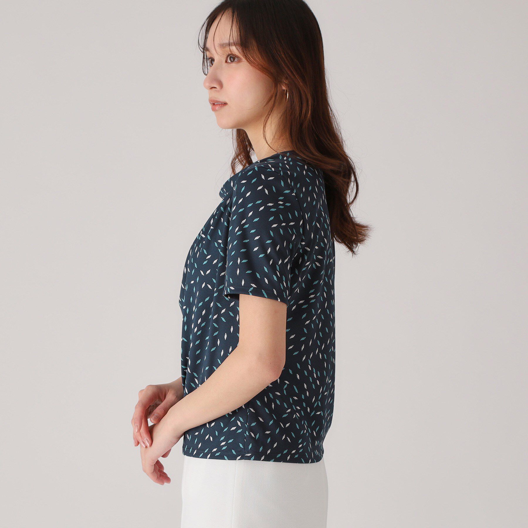 COUP DE CHANCE「【洗える／日本製】ジオメトリック柄カットソー」|Tシャツ・カットソー|