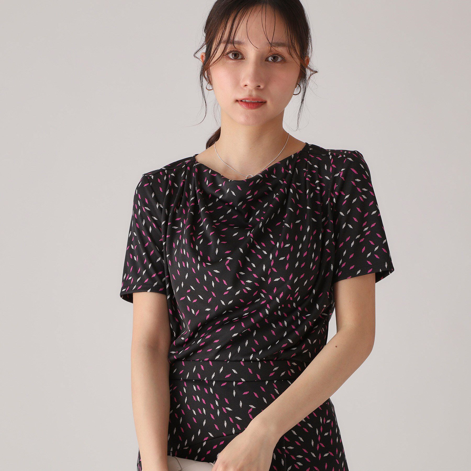 COUP DE CHANCE「【洗える／日本製】ジオメトリック柄カットソー」|Tシャツ・カットソー|