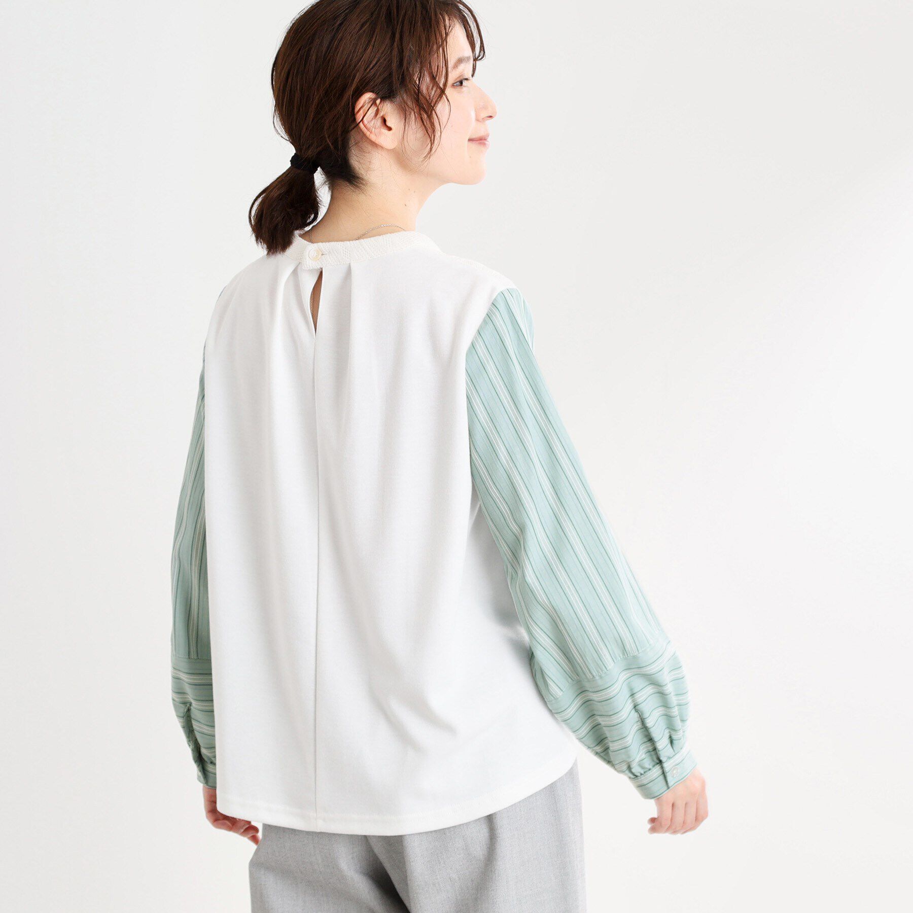 Reflect「【夏SALE／E‐QUALITY／洗える】異素材ミックスプルオーバー」|Tシャツ・カットソー|