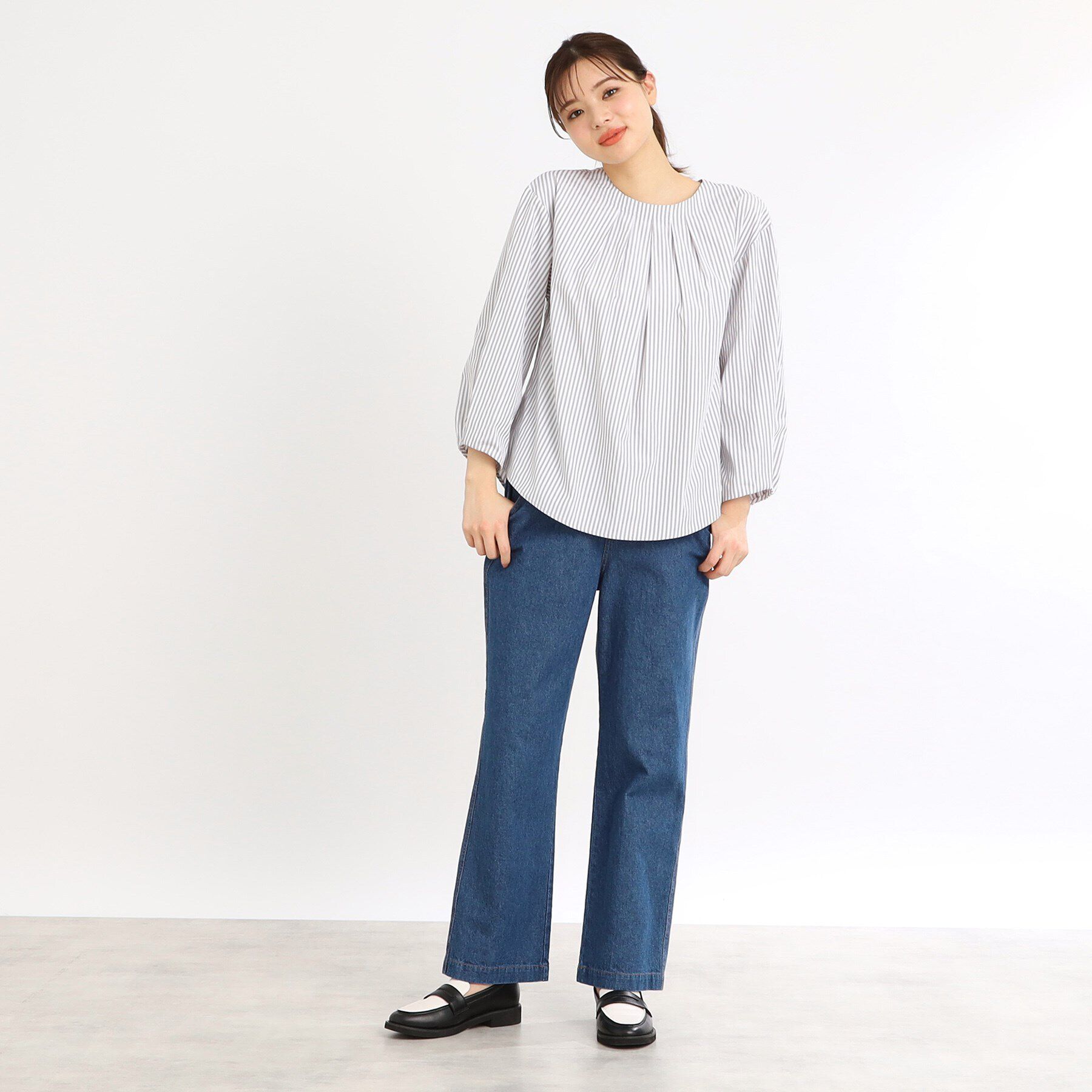 Reflect「【夏SALE／E‐QUALITY／手洗い可】タックディティールブラウス」|シャツ・ブラウス|