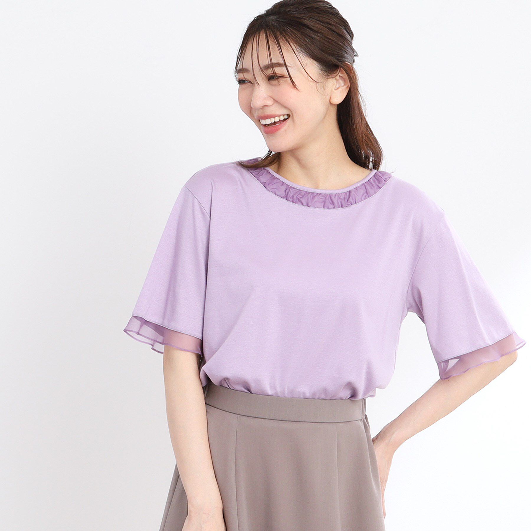 Reflect「【洗える】キレイめジャージプルオーバー」|Tシャツ・カットソー|