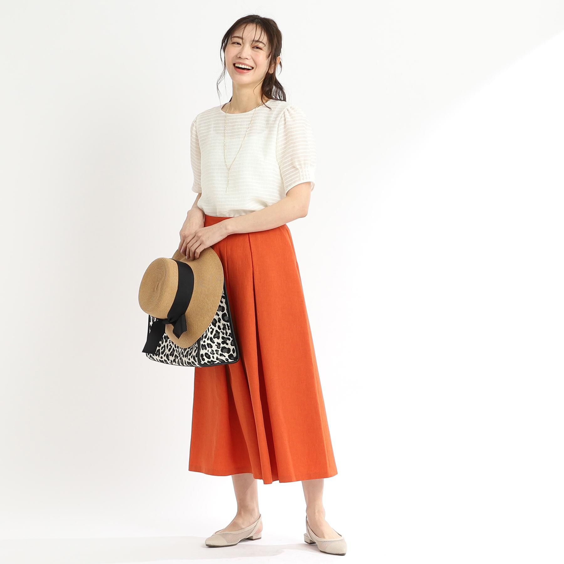 Reflect「【洗える】タックスカート風ワイドパンツ」|その他|