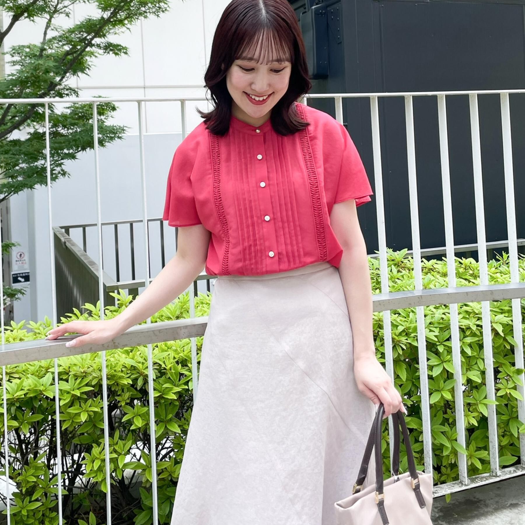 Reflect「【選べる7色◎／手洗い可】フロントピンタックデザインブラウス」|シャツ・ブラウス|