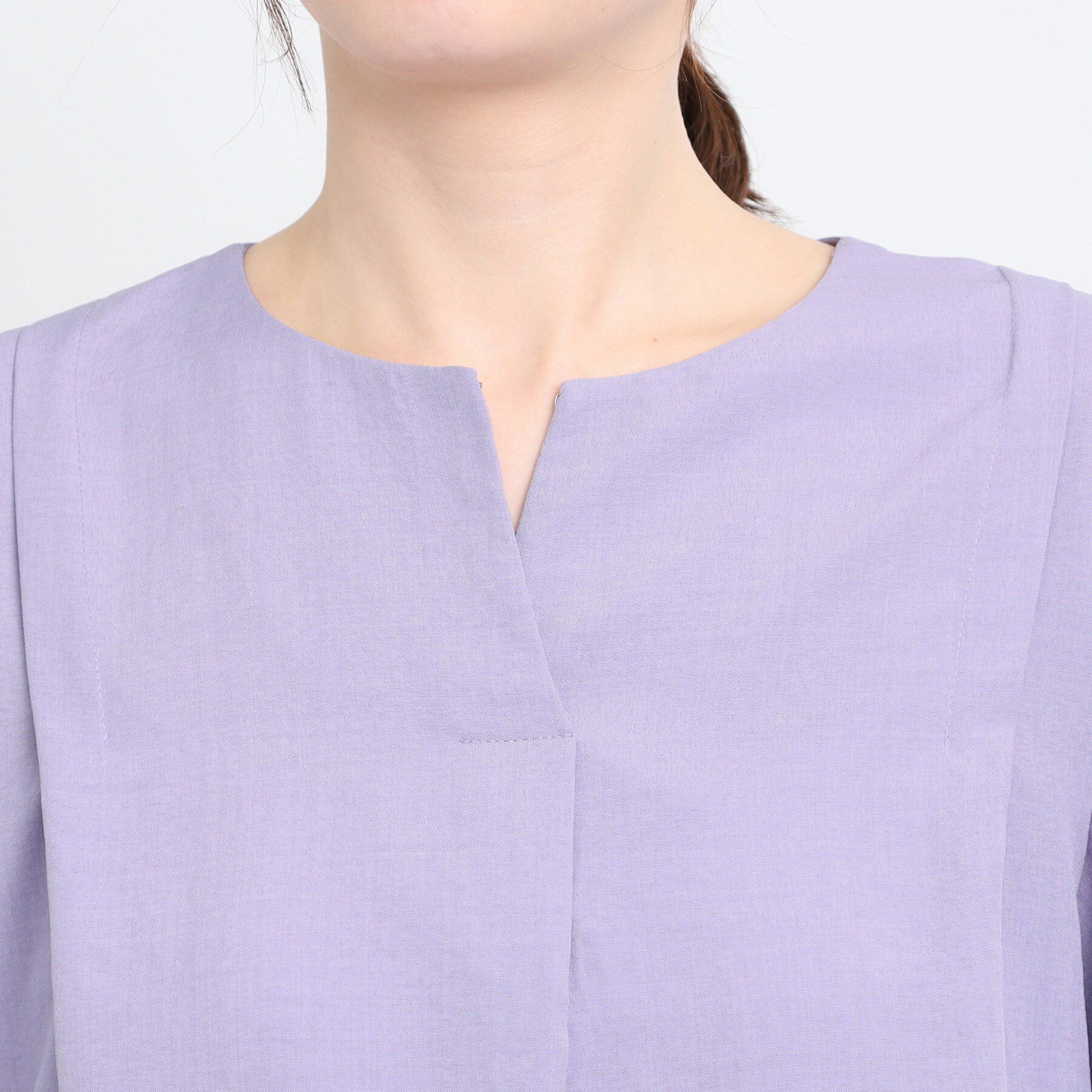 Reflect「ドライタッチスキッパーネックブラウス」|シャツ・ブラウス|