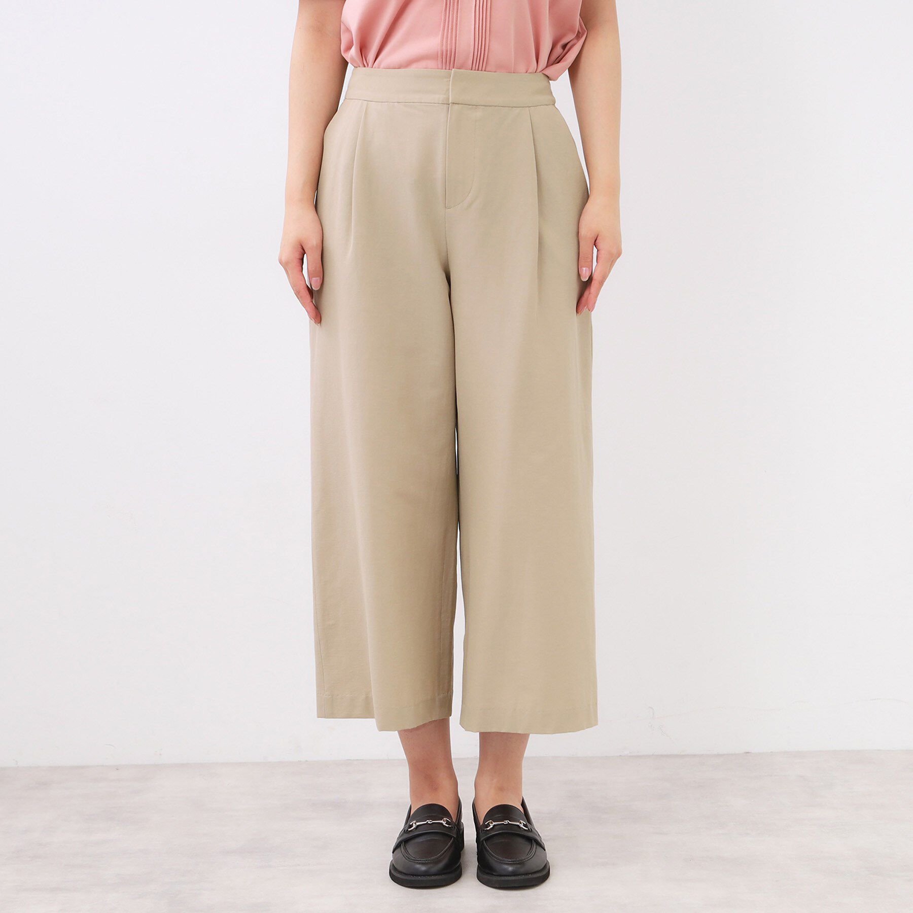 Reflect「【お腹・腰周りすっきり見え◎】ストレッチワイドクロップドパンツ」|その他|