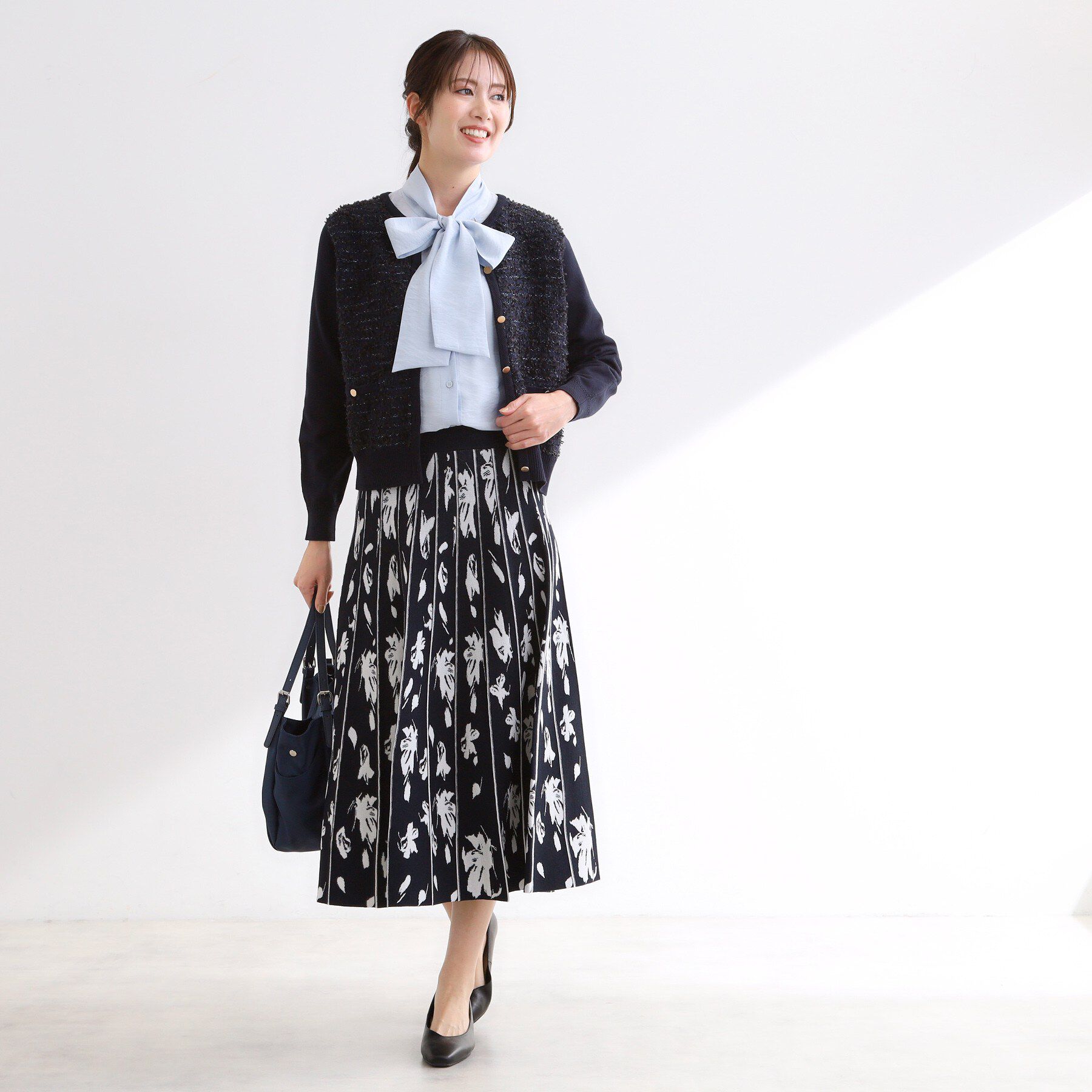 Reflect「【着映え◎】ツイード風ニットカーディガン」|カーディガン|