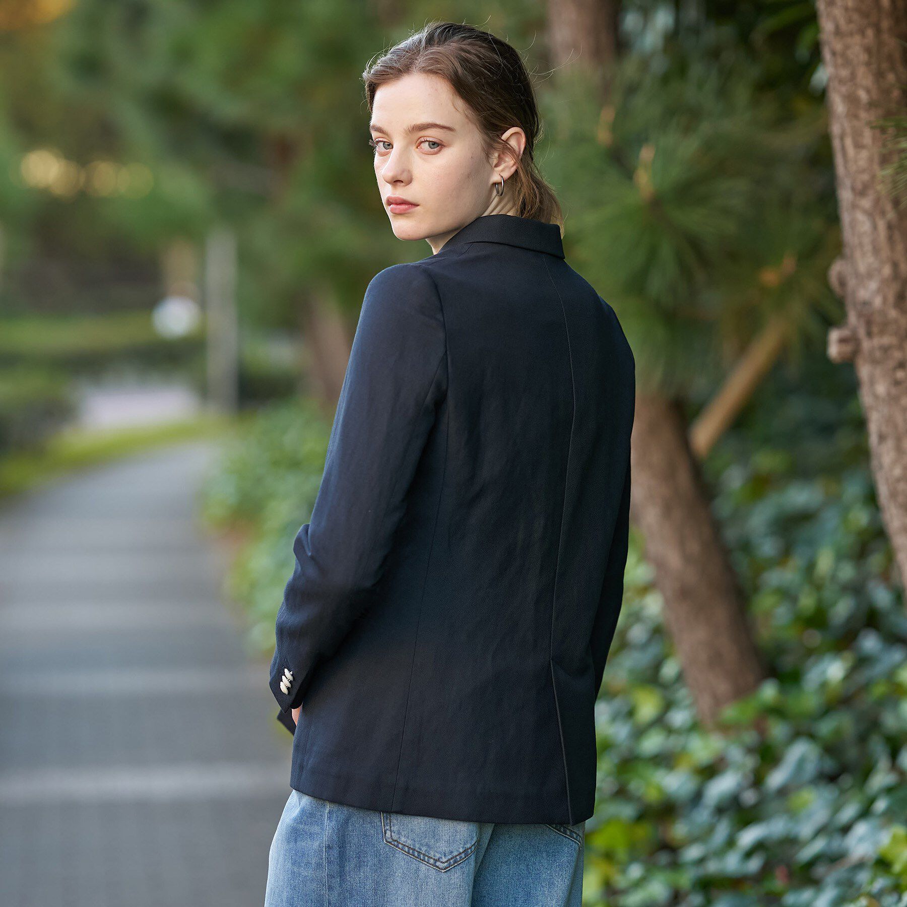 DRESSTERIOR「リネンブレンドWブレストジャケット」|テーラードジャケット|