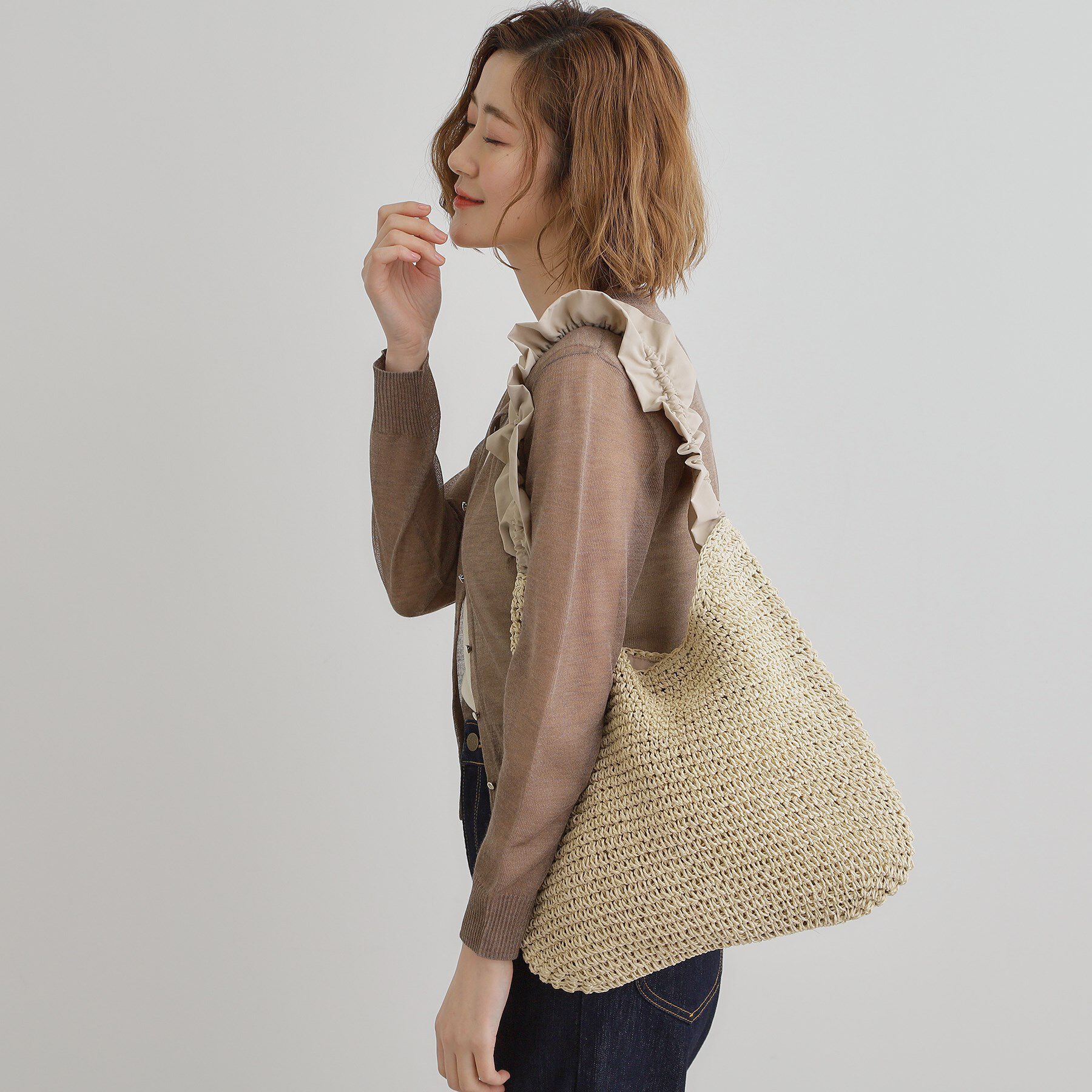 grove「フリルギャザーペーパーワンショルダー」|ショルダー・メッセンジャー|