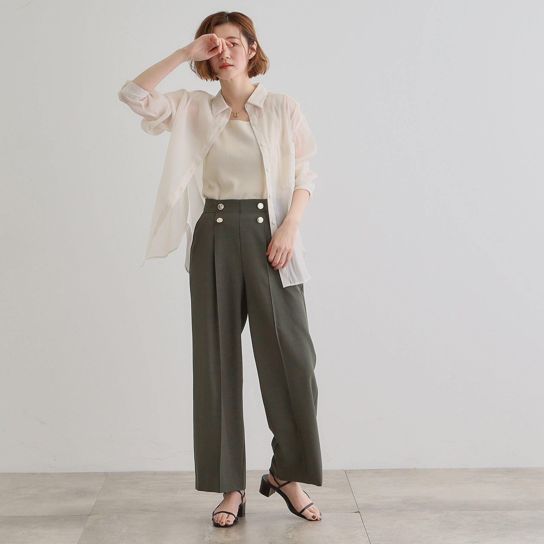 grove「さらっと快適　ピンタックマリンパンツ」|その他|