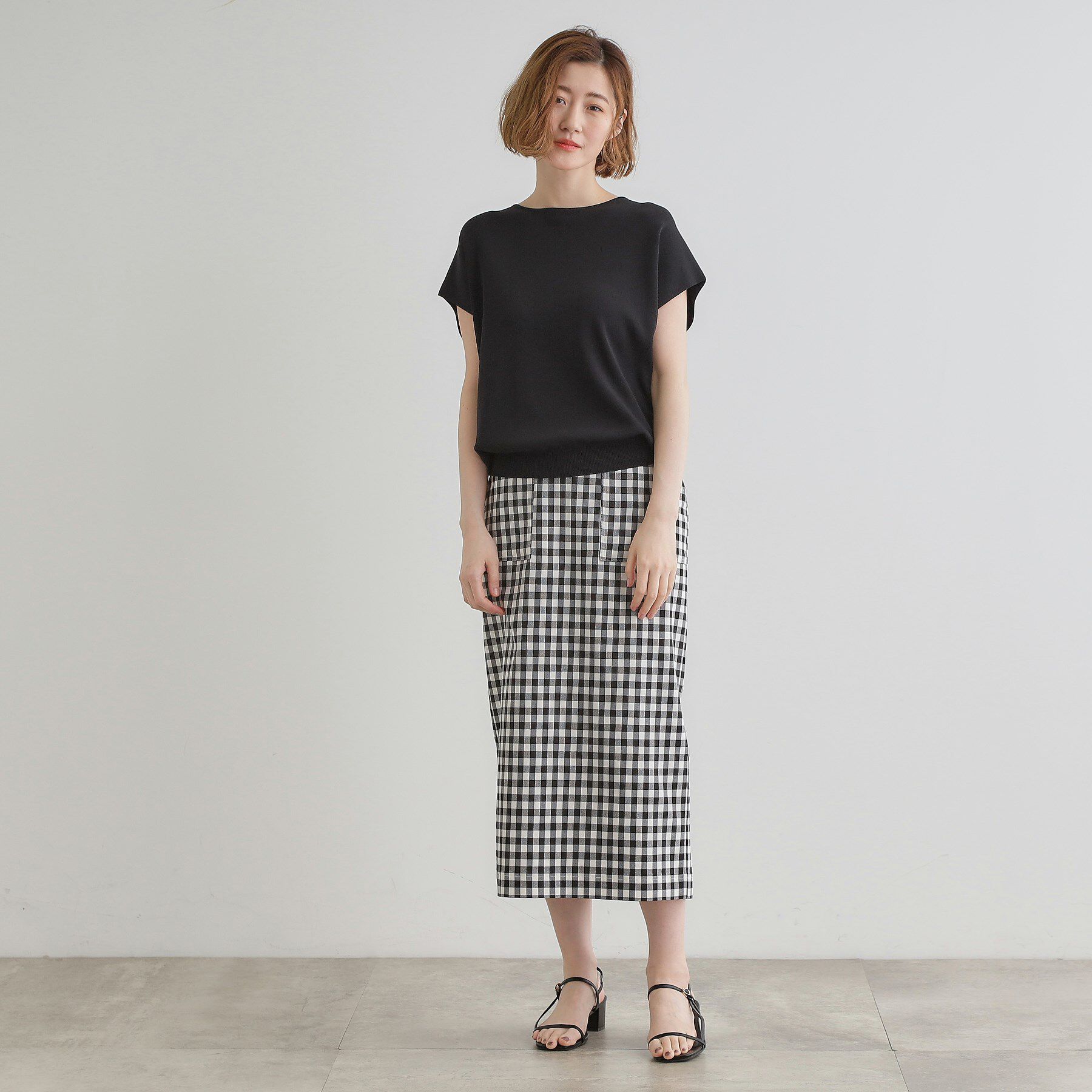 grove「【嬉しい機能付き】やわらかドライタッチフレンチスリーブニット」|ニット・セーター|