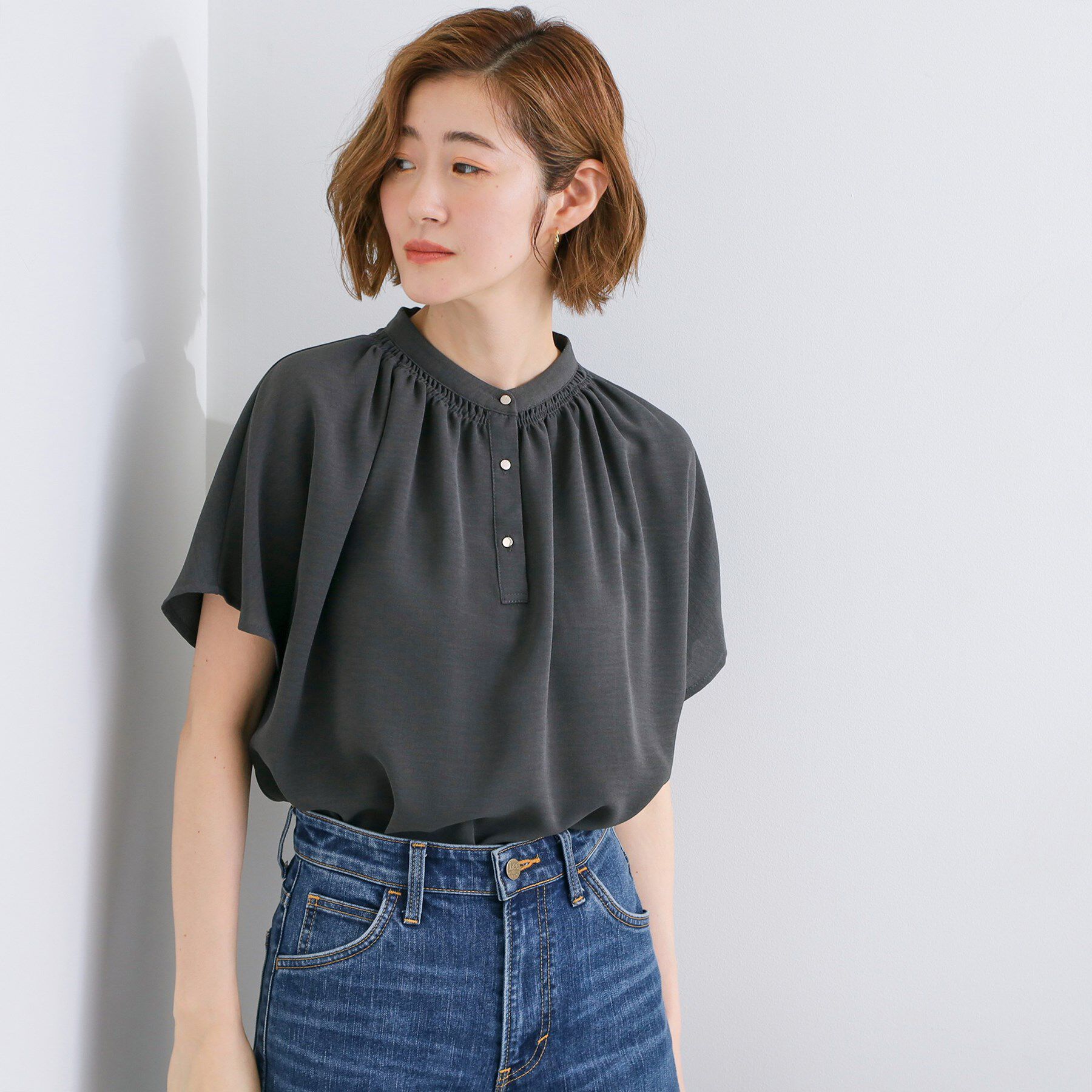 grove「【さらりと着られる/二の腕カバー】多機能ドルマンスリーブブラウス」|シャツ・ブラウス|