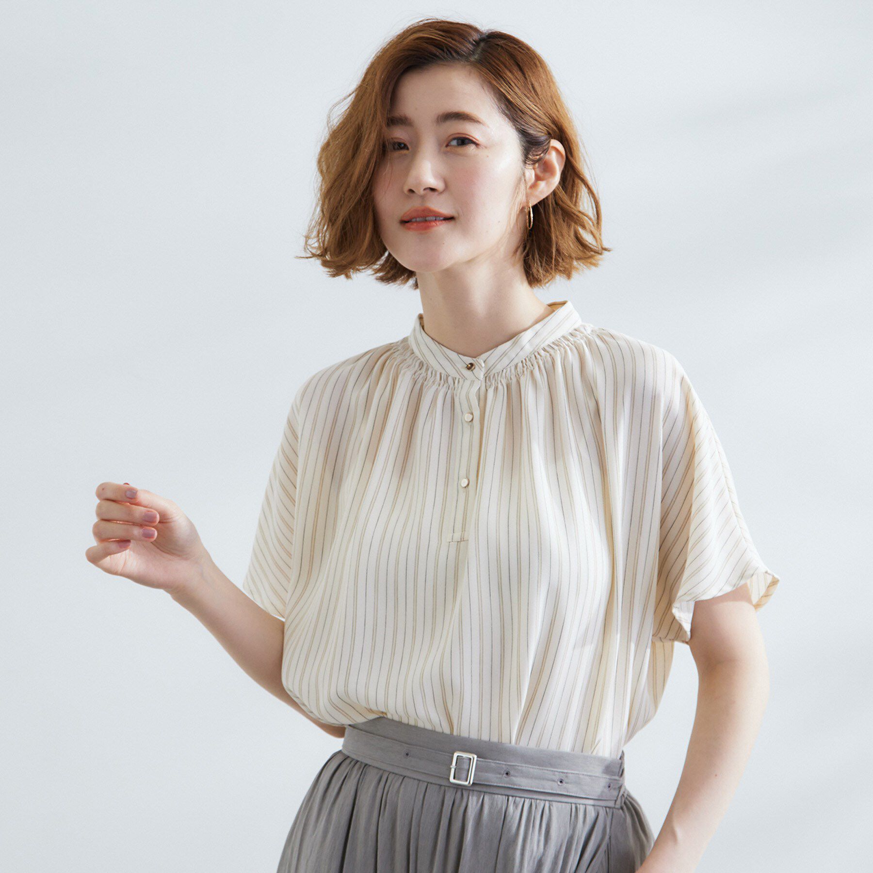 grove「【さらりと着られる/二の腕カバー】多機能ドルマンスリーブブラウス」|シャツ・ブラウス|