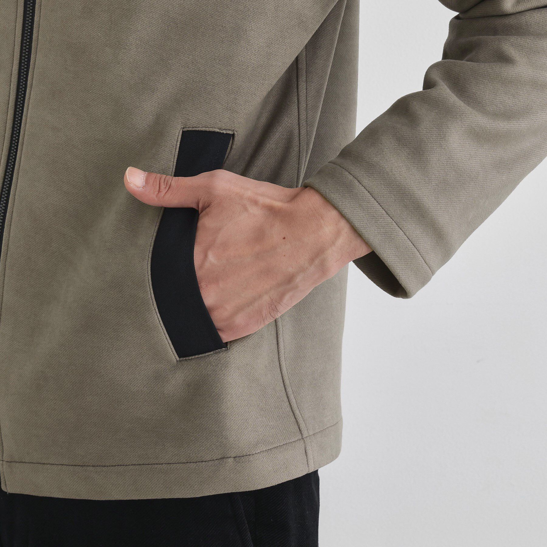 TAKEO KIKUCHI「【JUST ONE LAYER】ダウンファブリック ジップアップ フード ブルゾン」|ブルゾン・スタジャン|