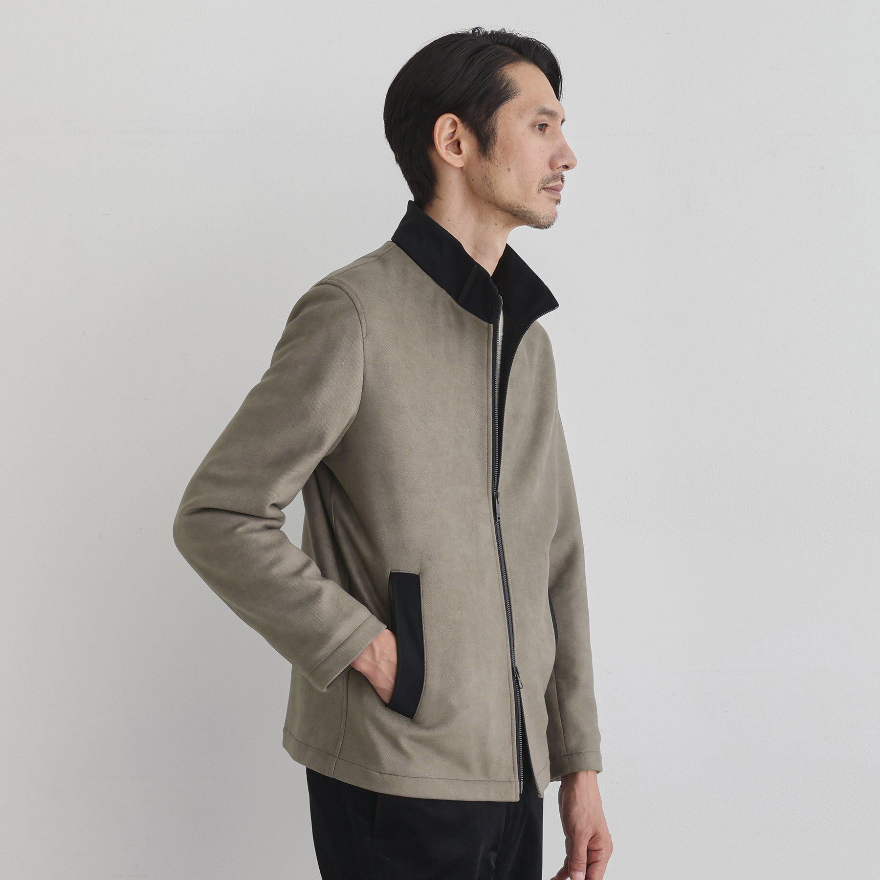 TAKEO KIKUCHI「【JUST ONE LAYER】ダウンファブリック ジップアップ フード ブルゾン」|ブルゾン・スタジャン|