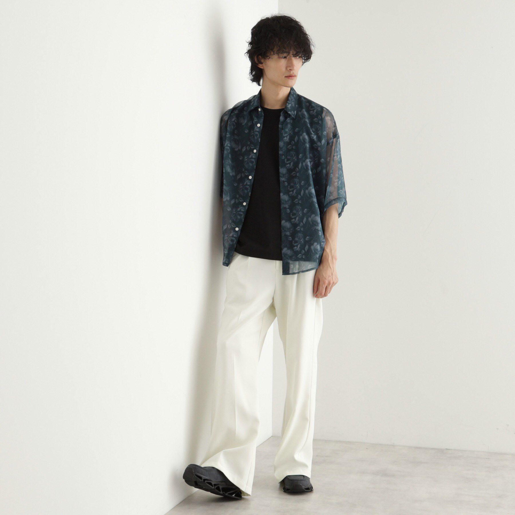 tk.TAKEO KIKUCHI「シアーフラワーシャツ」|シャツ・ブラウス|