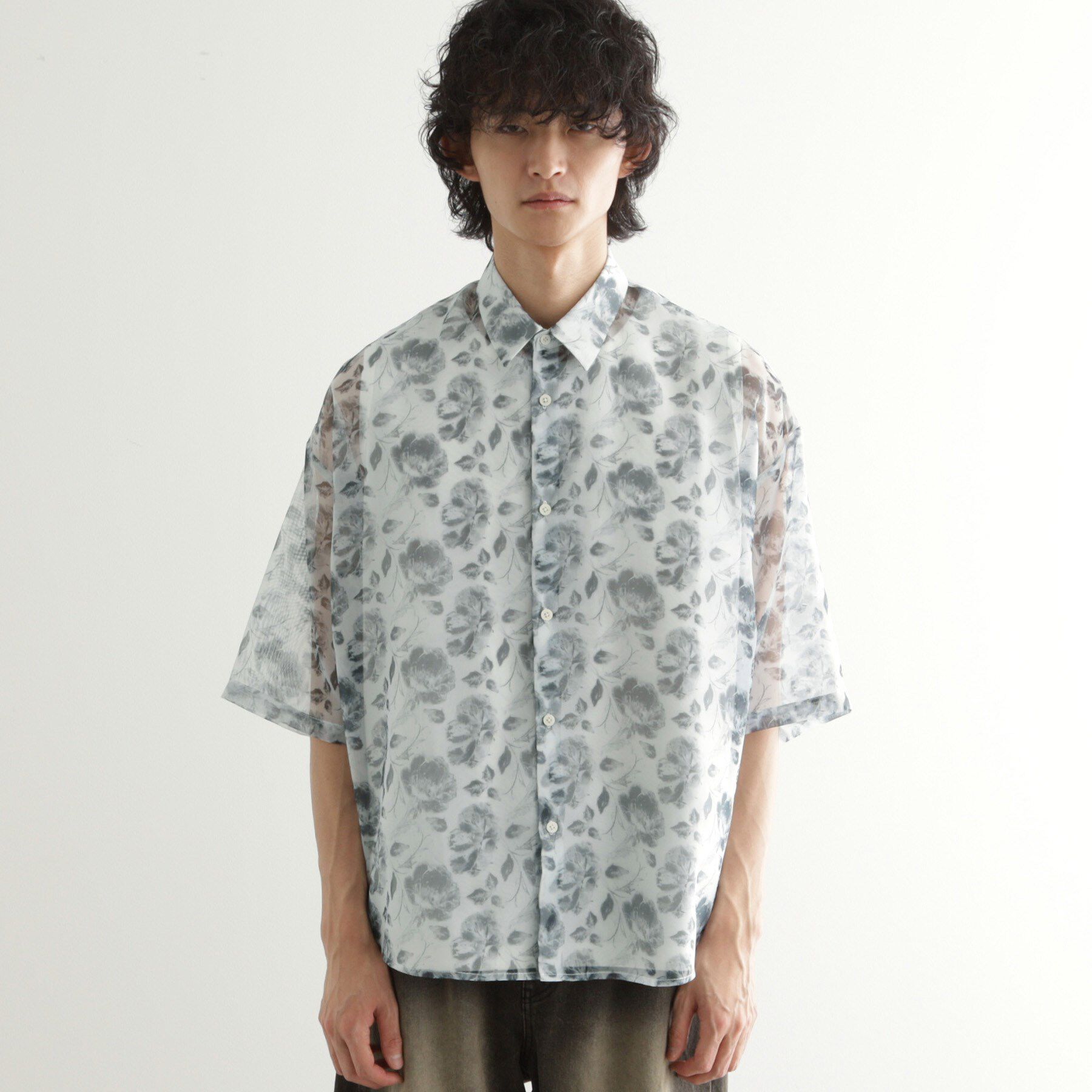 tk.TAKEO KIKUCHI「シアーフラワーシャツ」|シャツ・ブラウス|