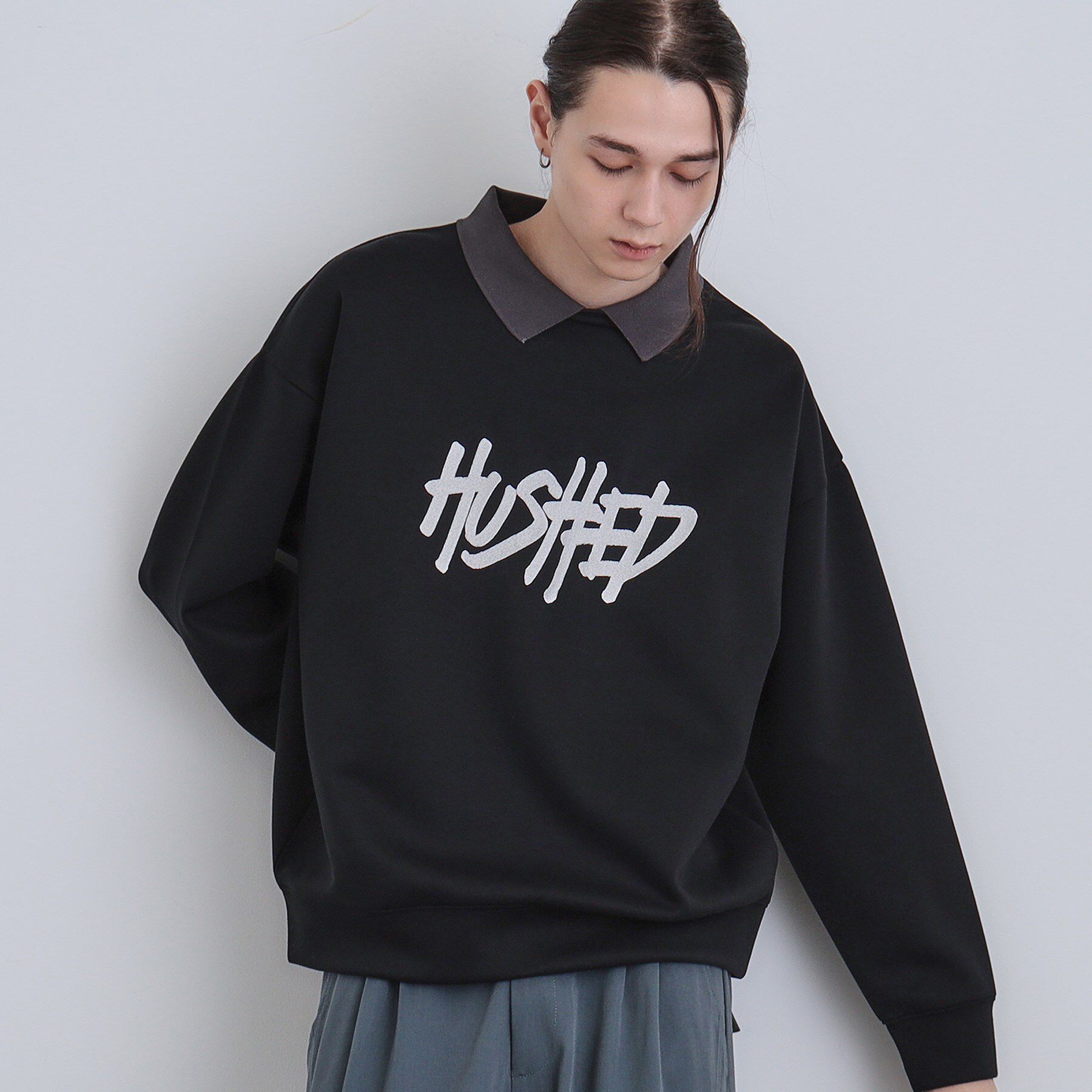 tk.TAKEO KIKUCHI「レタードエンブロレイヤーカラーカットソー」|パーカー|