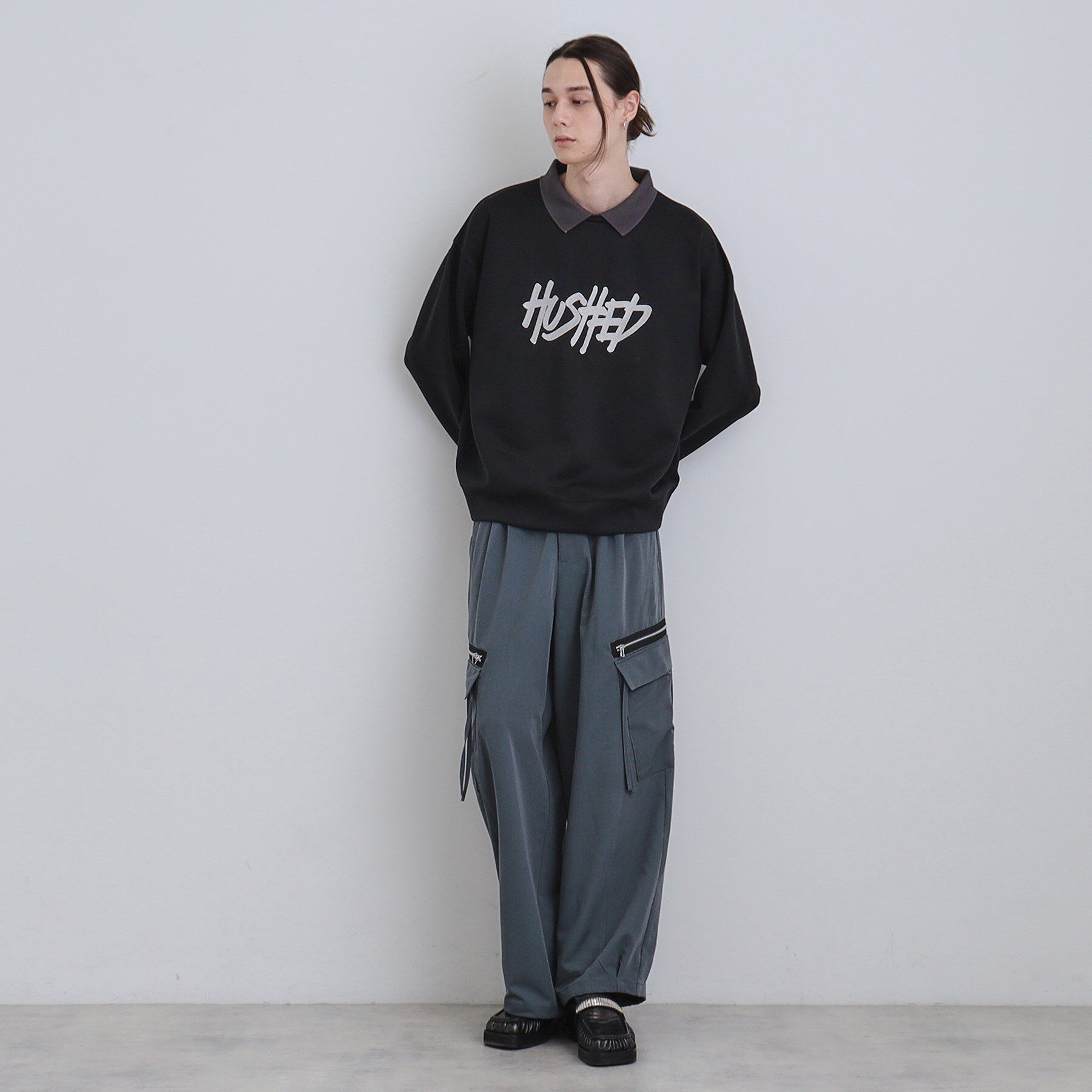 tk.TAKEO KIKUCHI「レタードエンブロレイヤーカラーカットソー」|パーカー|