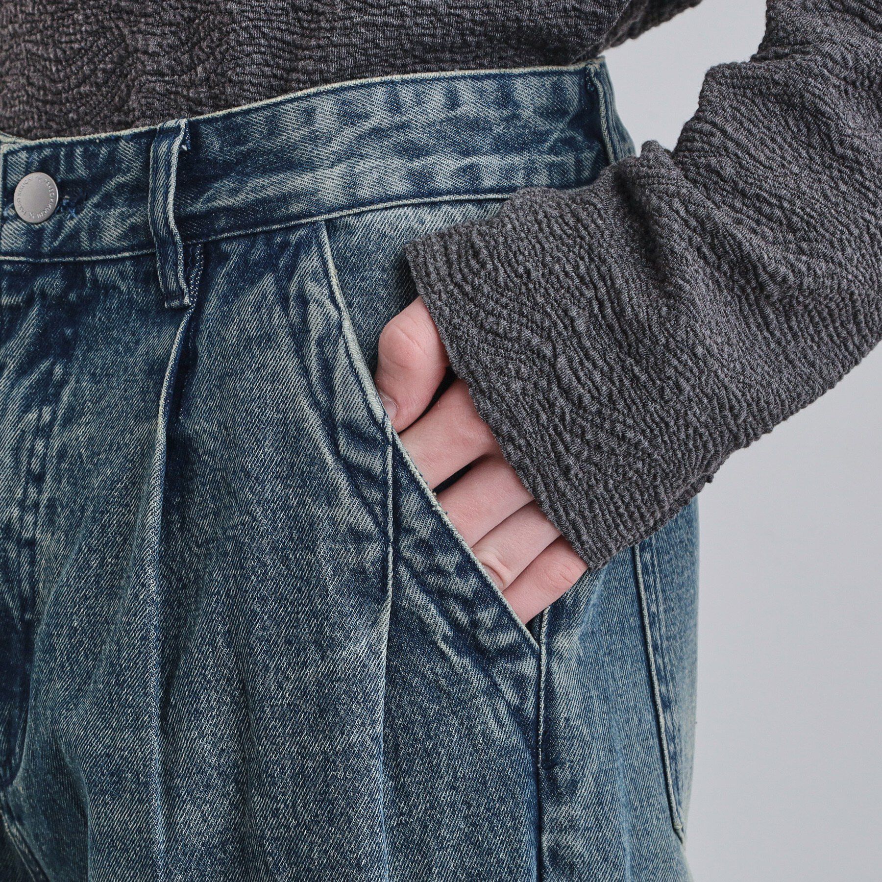 tk.TAKEO KIKUCHI「ワイドストレートレッグデニム」|デニム|