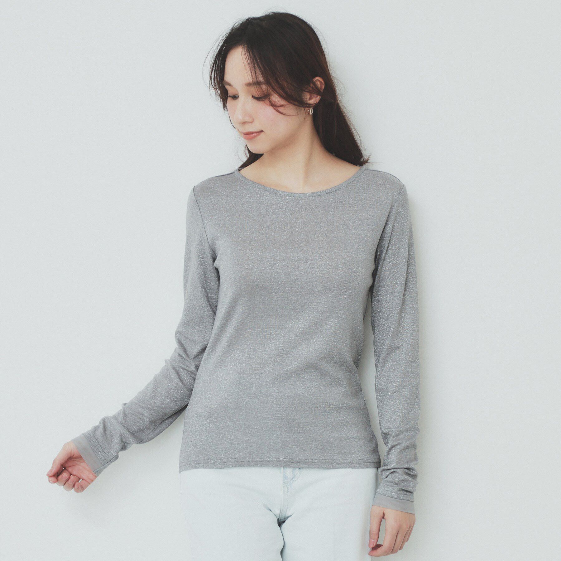 index「ラメシアーチュールトップス【洗濯機洗い可】」|Tシャツ・カットソー|