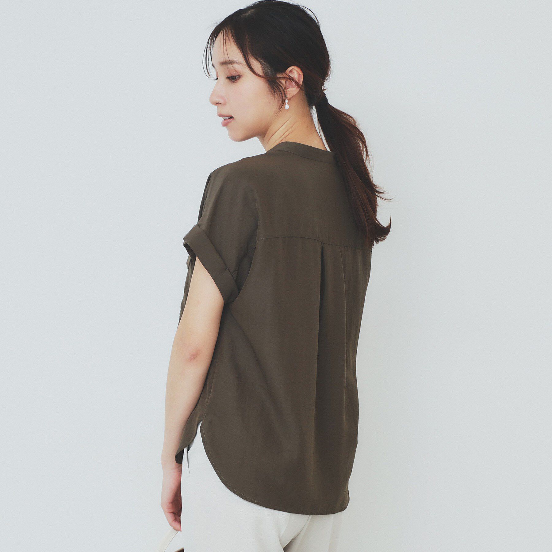 index「ダブルポケットスキッパーブラウス【洗濯機洗い可/イージーアイロン】」|シャツ・ブラウス|