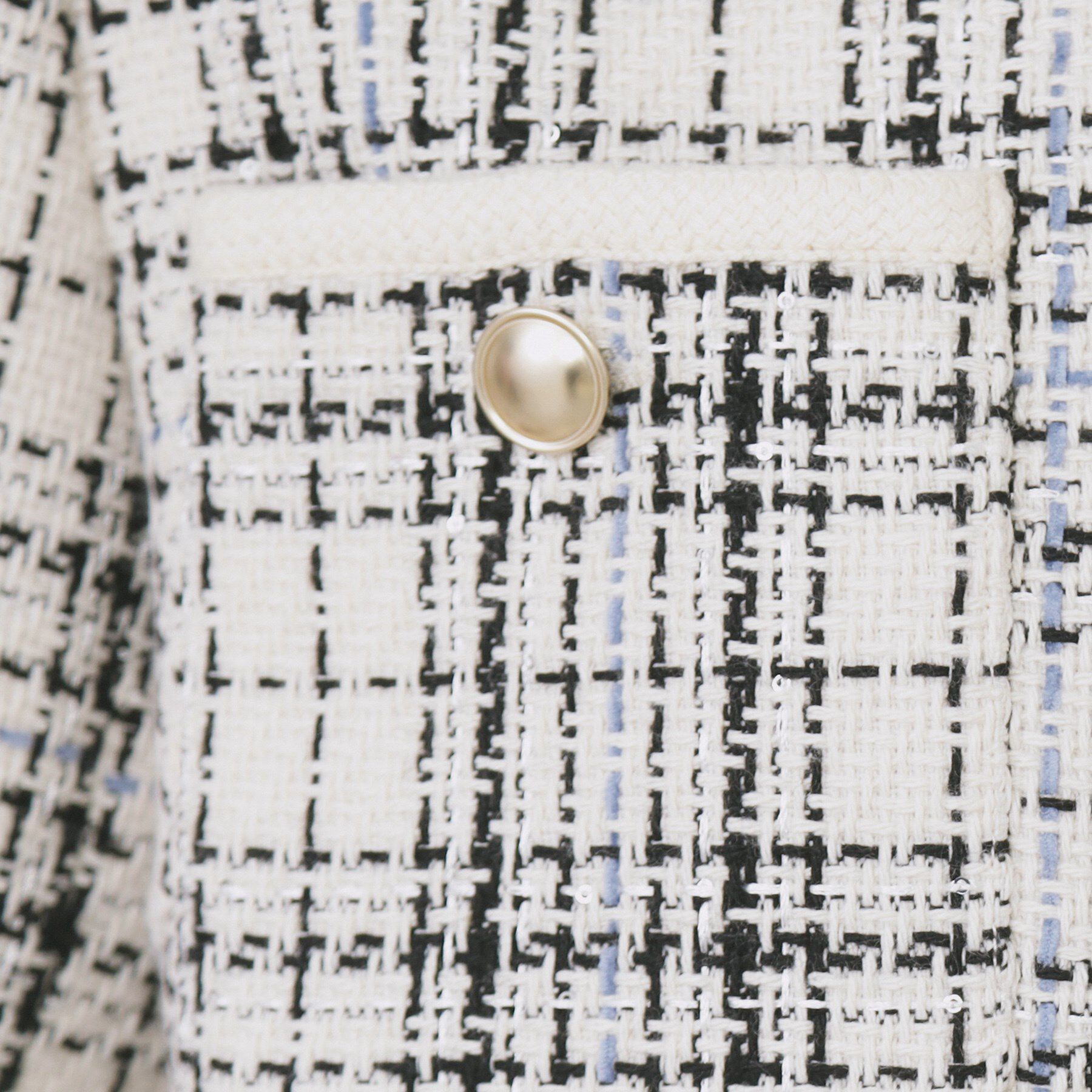 index「チェックツイードジャケットコート/セットアップ対応【洗える】」|ノーカラージャケット|