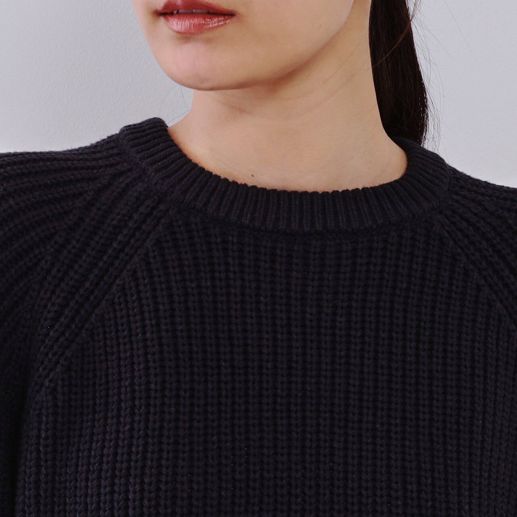 OPAQUE.CLIP「レイヤード風ミドルゲージニット【洗濯機洗い可】」|ニット・セーター|