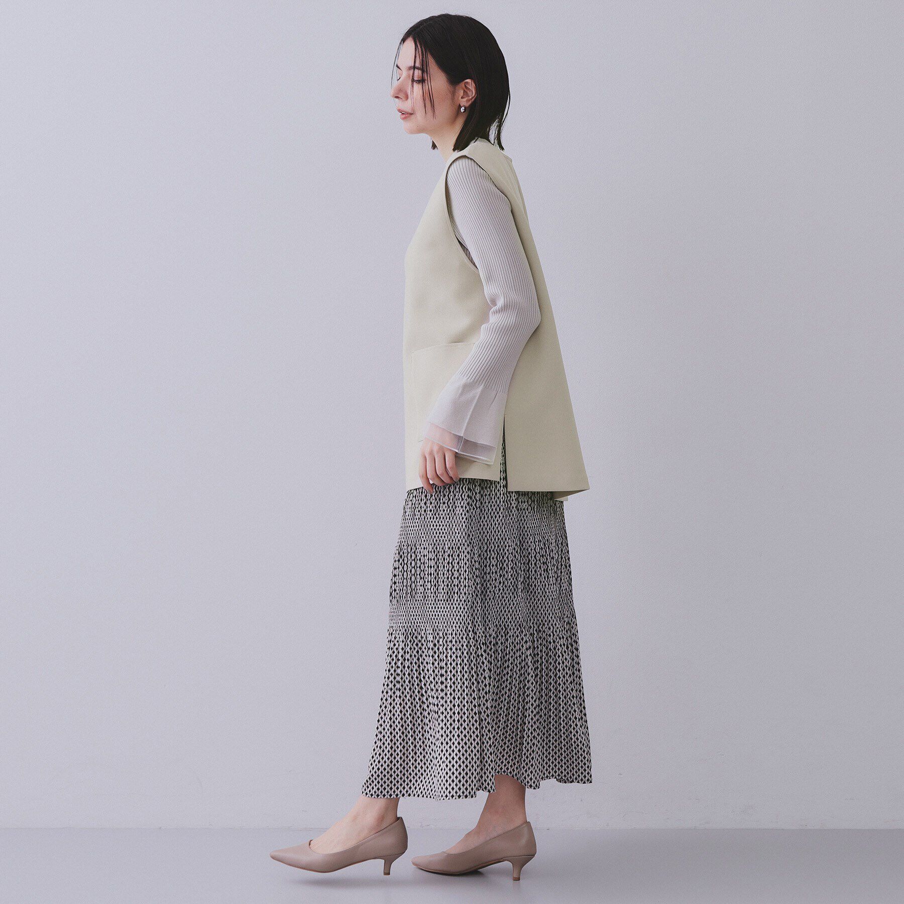 OPAQUE.CLIP「Vネックプルオーバーベスト【洗濯機洗い可】」|ベスト・ジレ|