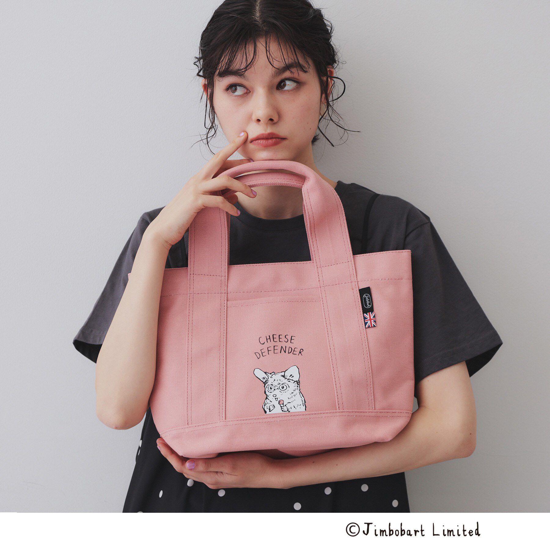 OPAQUE.CLIP「【ジムボバートコラボ】プリントミドルトートバッグ」|トートバッグ|ピンク(072)