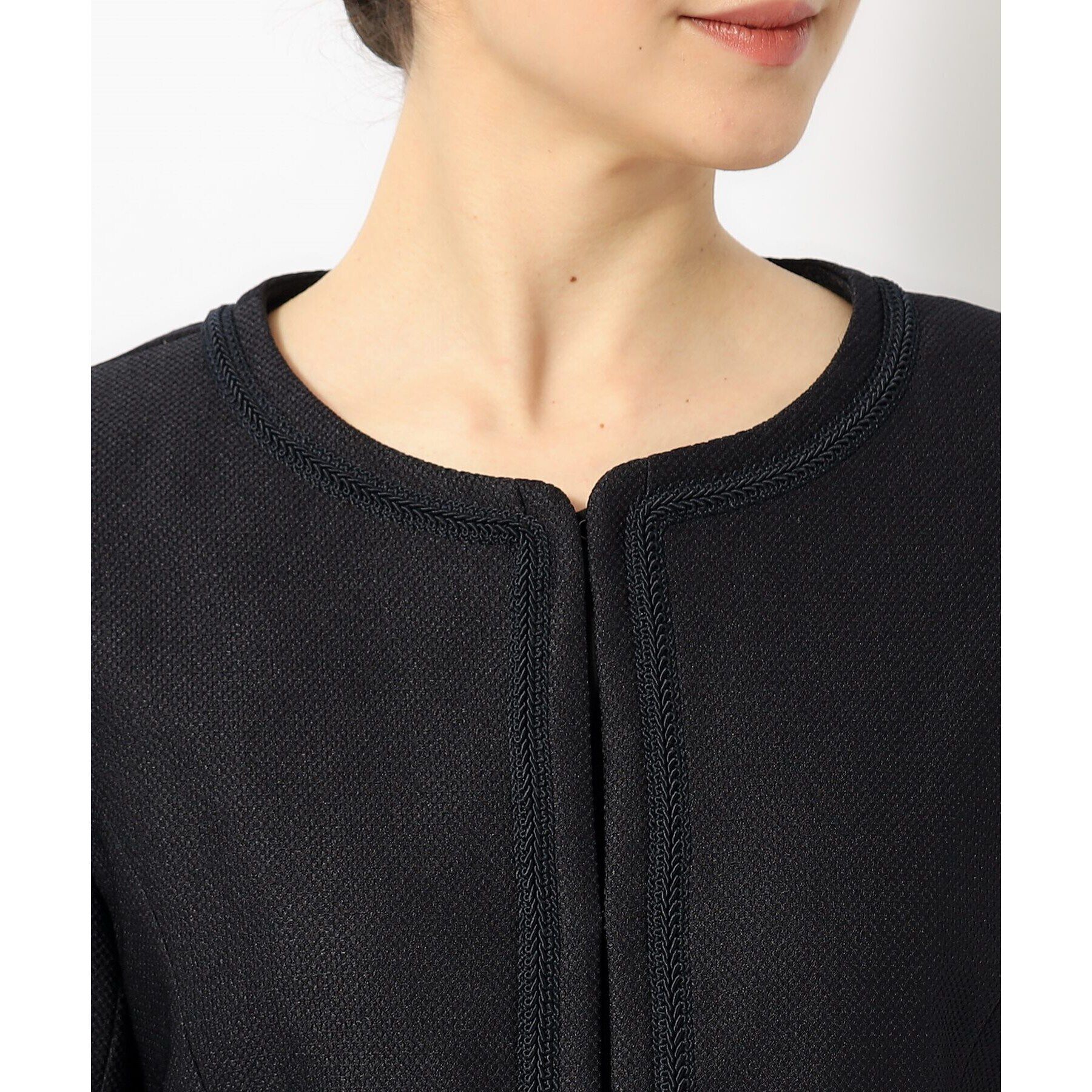 SHOO･LA･RUE「【S-5L/洗える】らくドビーノーカラージャケット」|ノーカラージャケット|