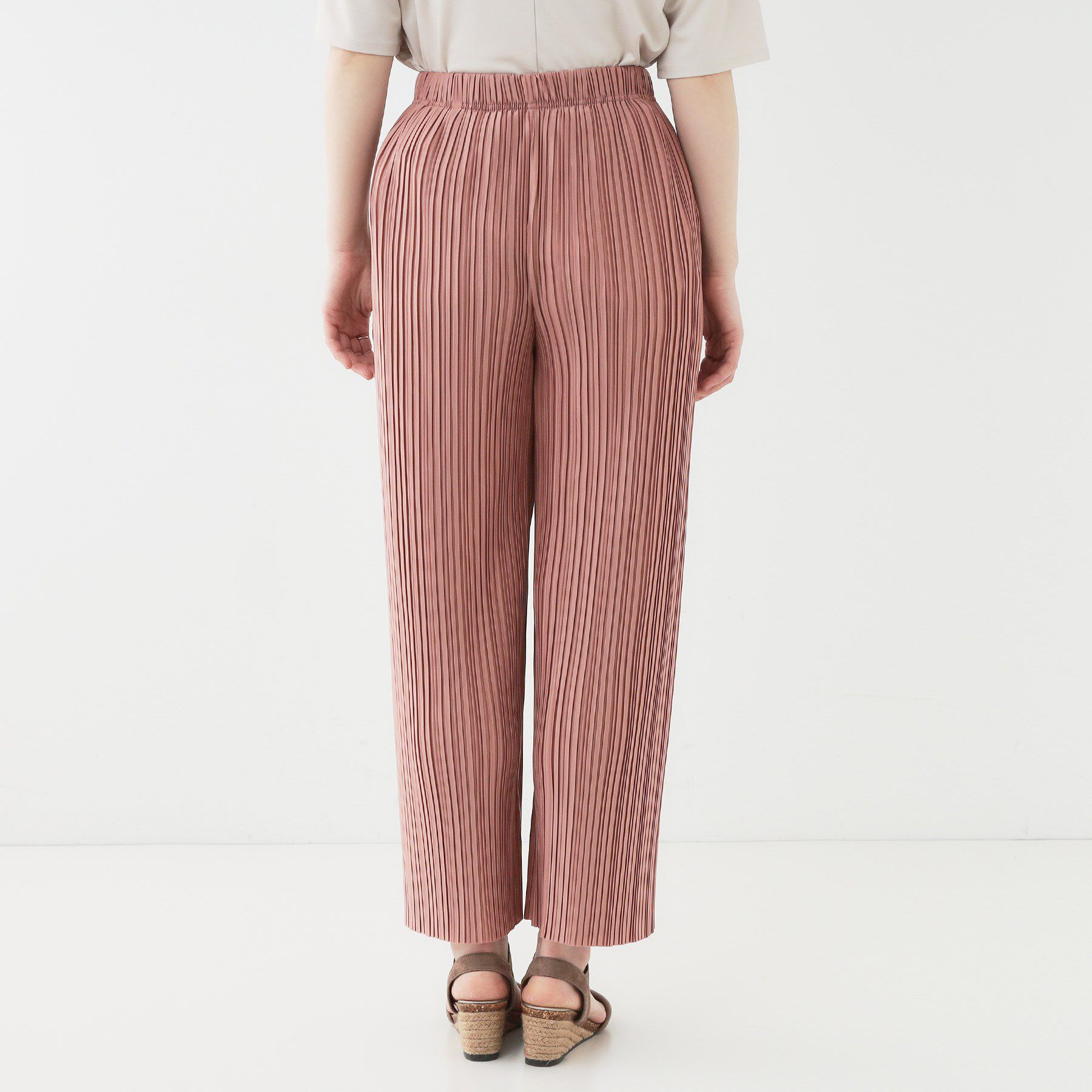 SHOO･LA･RUE「【洗える】楽してほっそり見え カットプリーツパンツ」|その他|