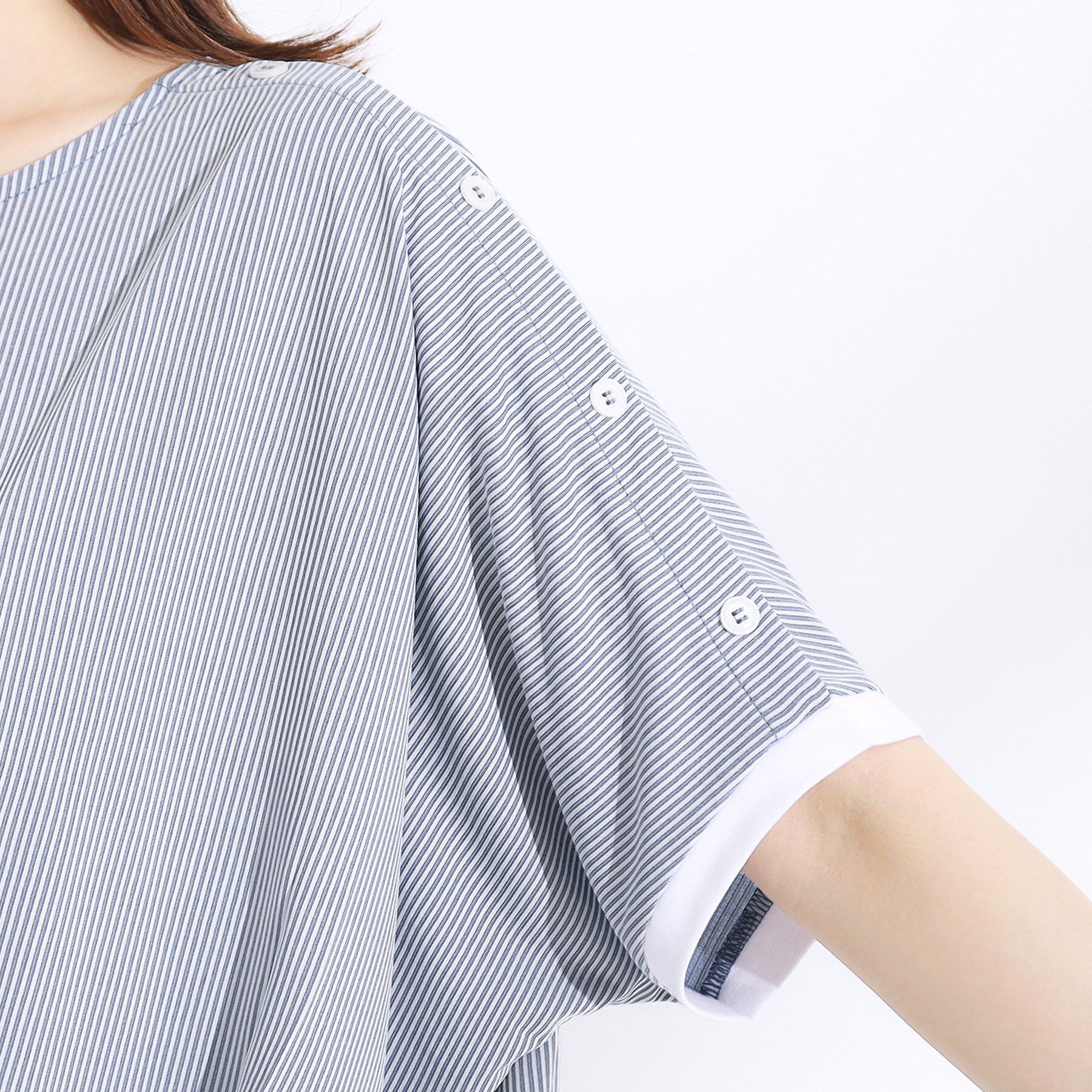 SHOO･LA･RUE「【ひんやり/UV】高気温でも快適に インせず決まるドルマントップス」|Tシャツ・カットソー|