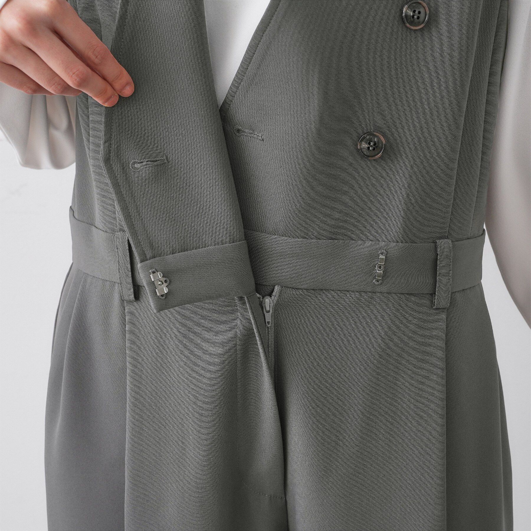 Dessin「【洗える】セットアップ風ジレオールインワン」|オールインワン|