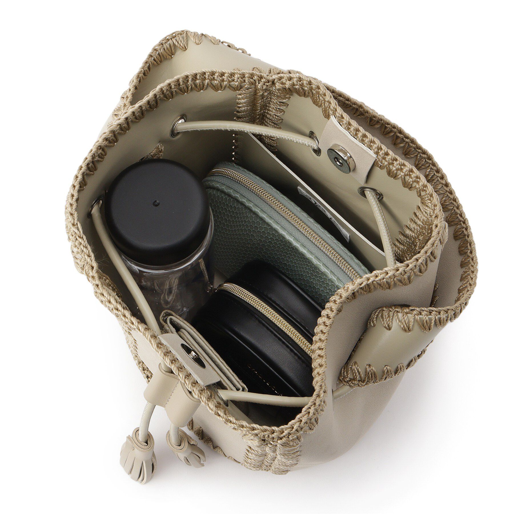 Dessin「【軽量】スエードライク巾着バケツバッグ」|ハンドバッグ|