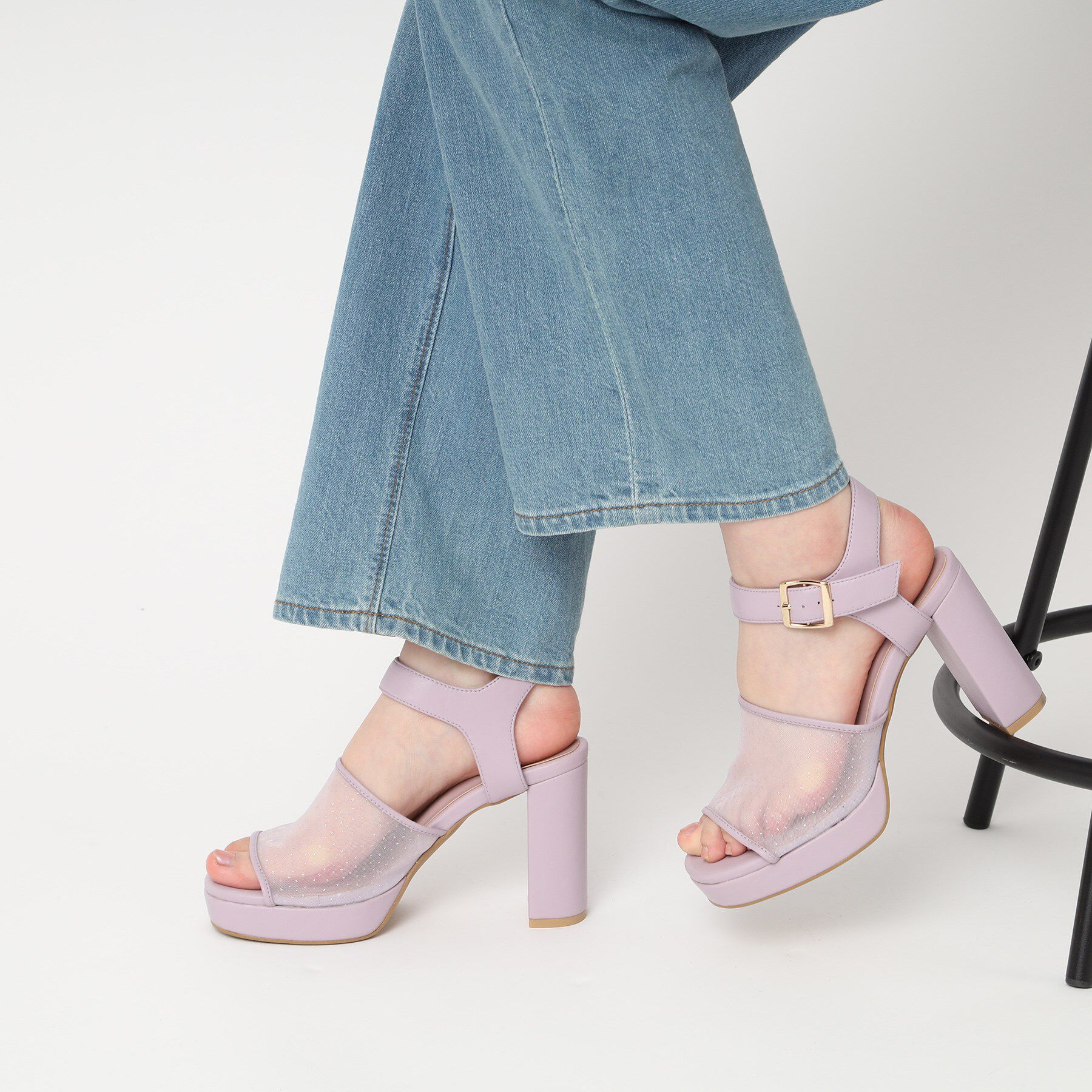 ESPERANZA「ラメチュールコンビサンダル 24SS」|サンダル|