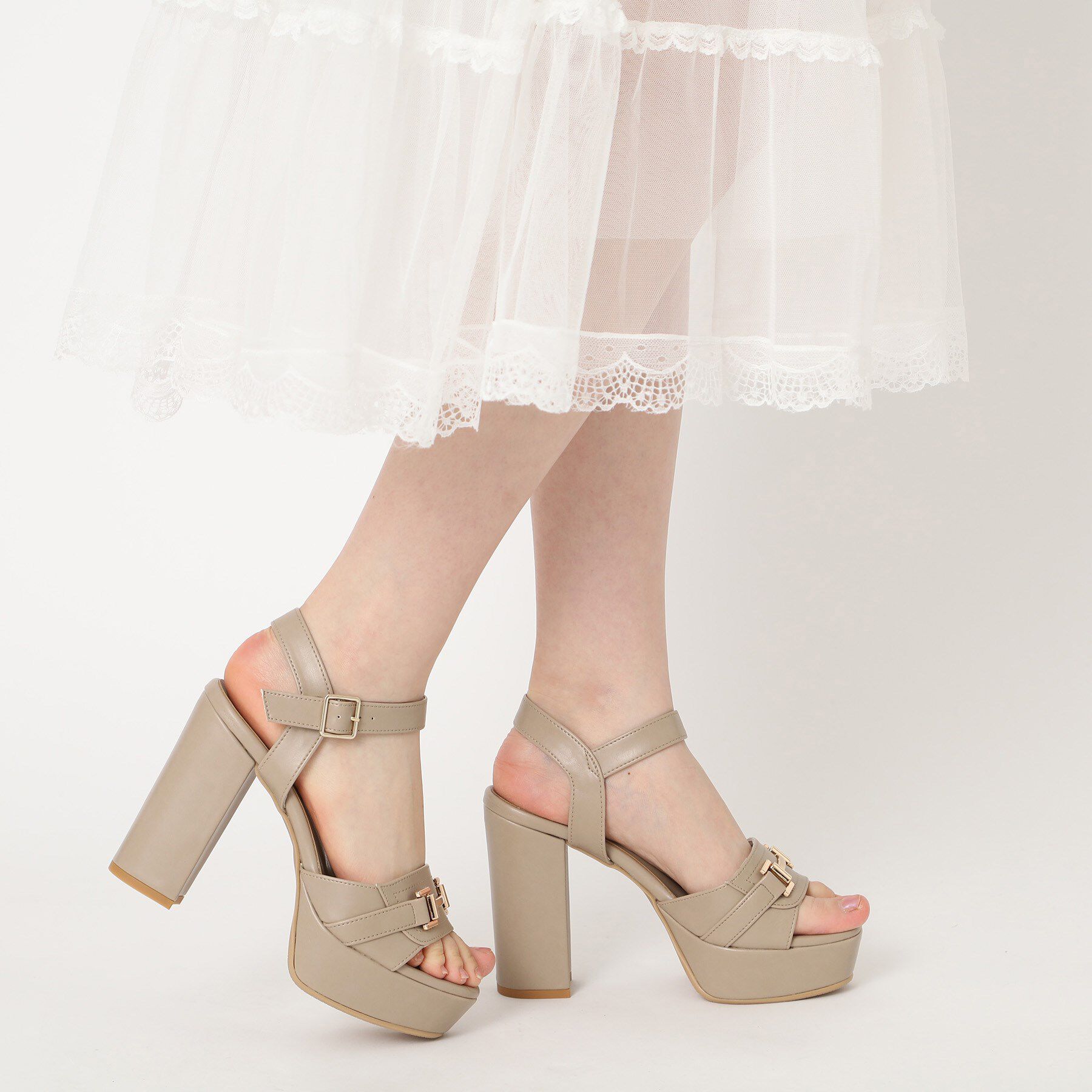 ESPERANZA「アッパービット厚底ヒールサンダル」|サンダル|