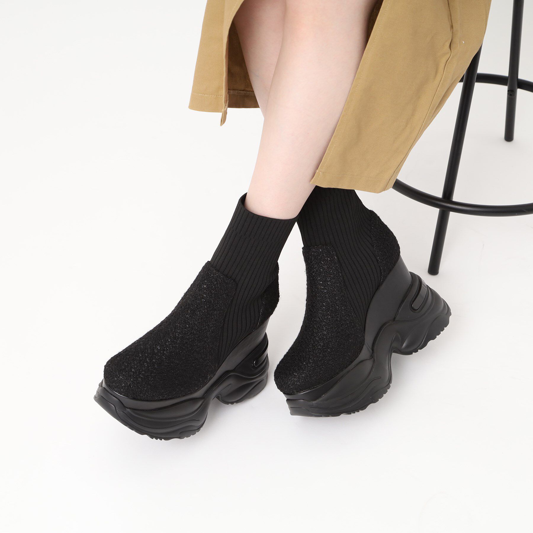 ESPERANZA「スニーカーソールニットショートブーツ」|ショートブーツ|