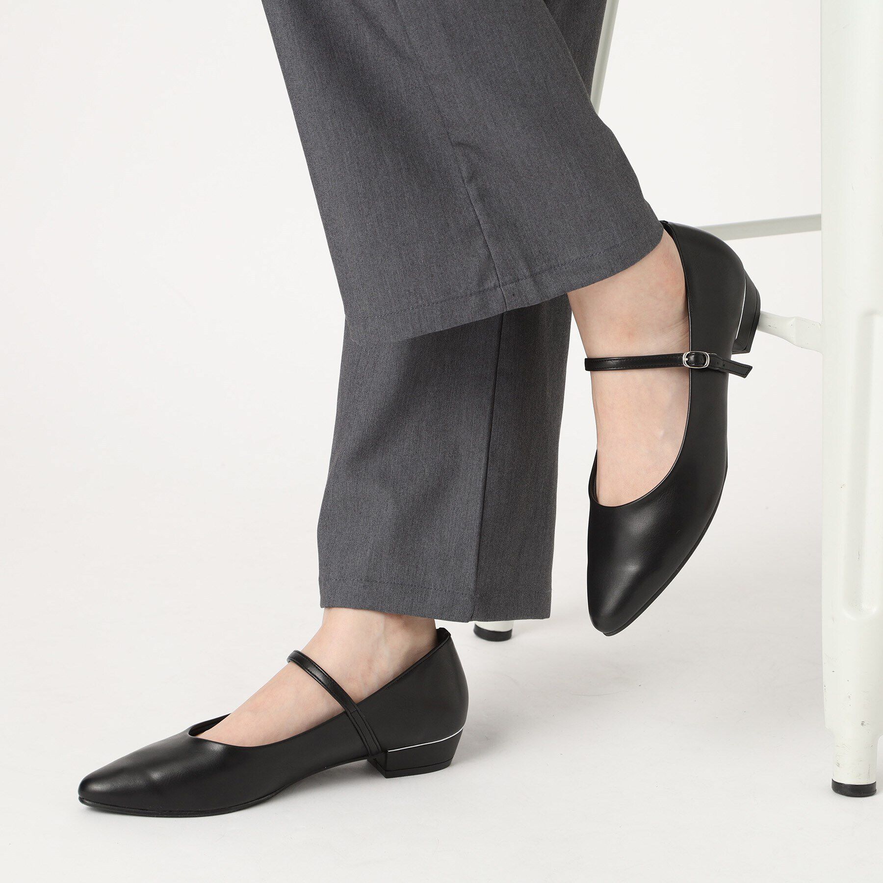 ESPERANZA「ストラップフラットパンプス」|パンプス|