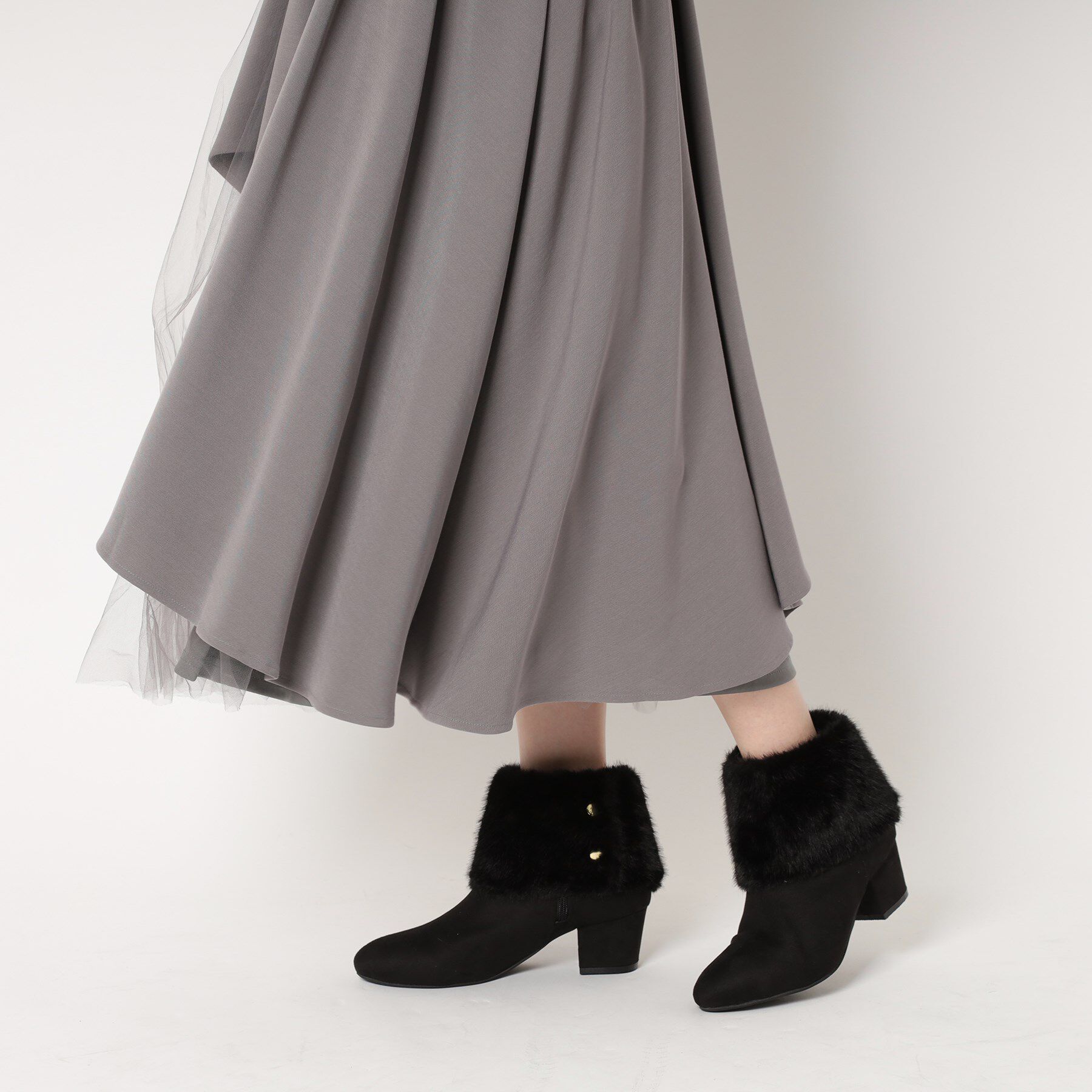 ESPERANZA「2WAYファーショートブーツ」|ショートブーツ|