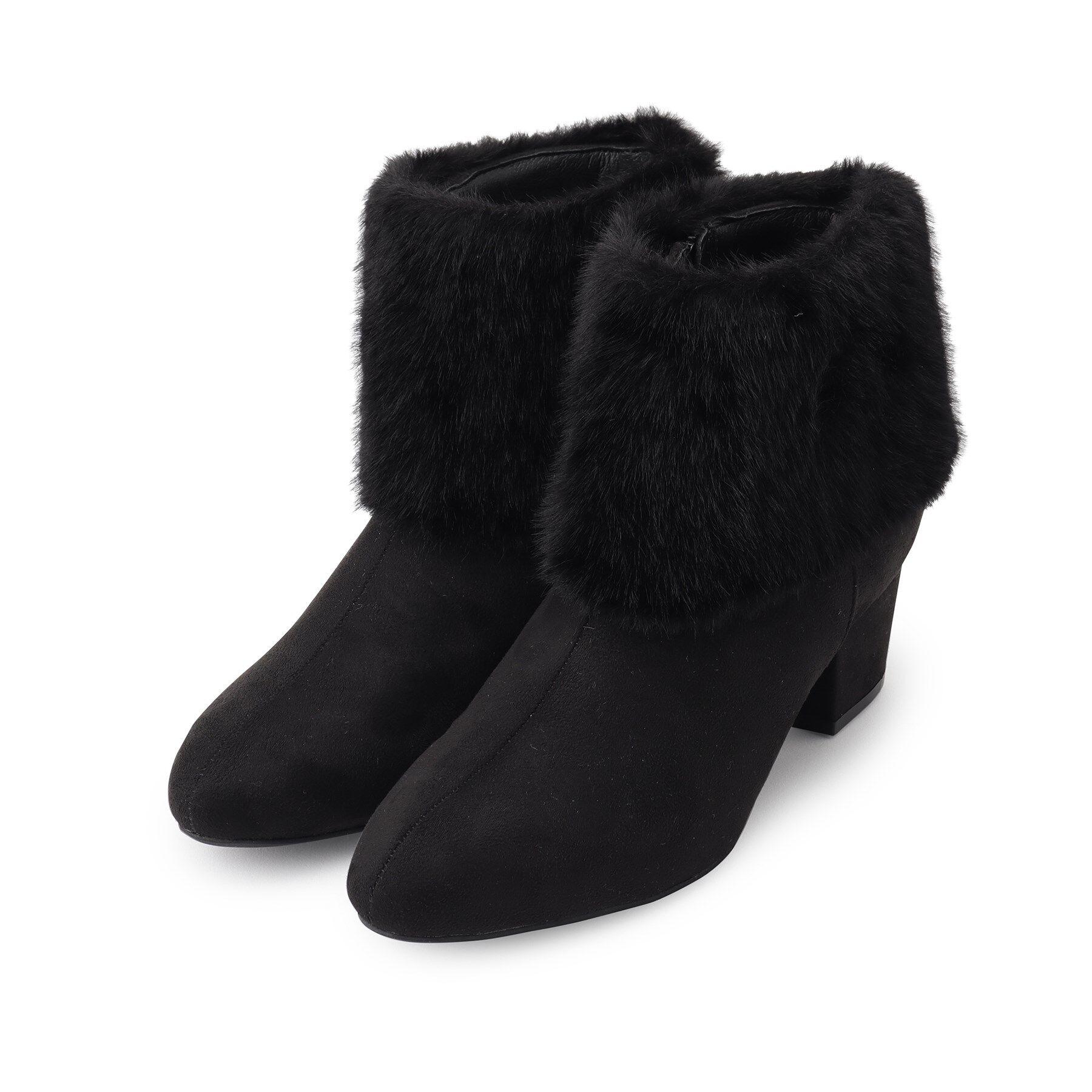 ESPERANZA「2WAYファーショートブーツ」|ショートブーツ|ブラック(119)