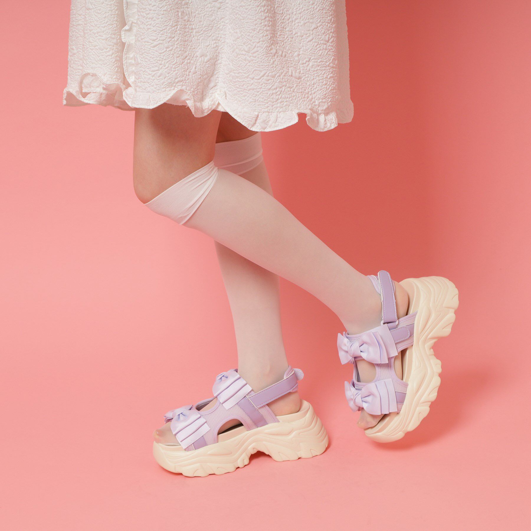 csT&P「厚底ダブルリボンサンダル」|サンダル|