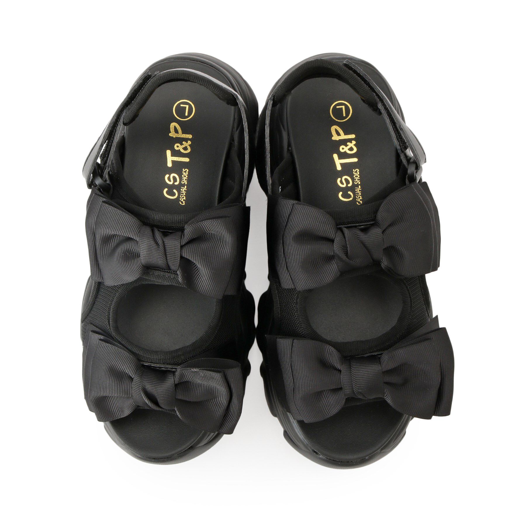 csT&P「厚底ダブルリボンサンダル」|サンダル|