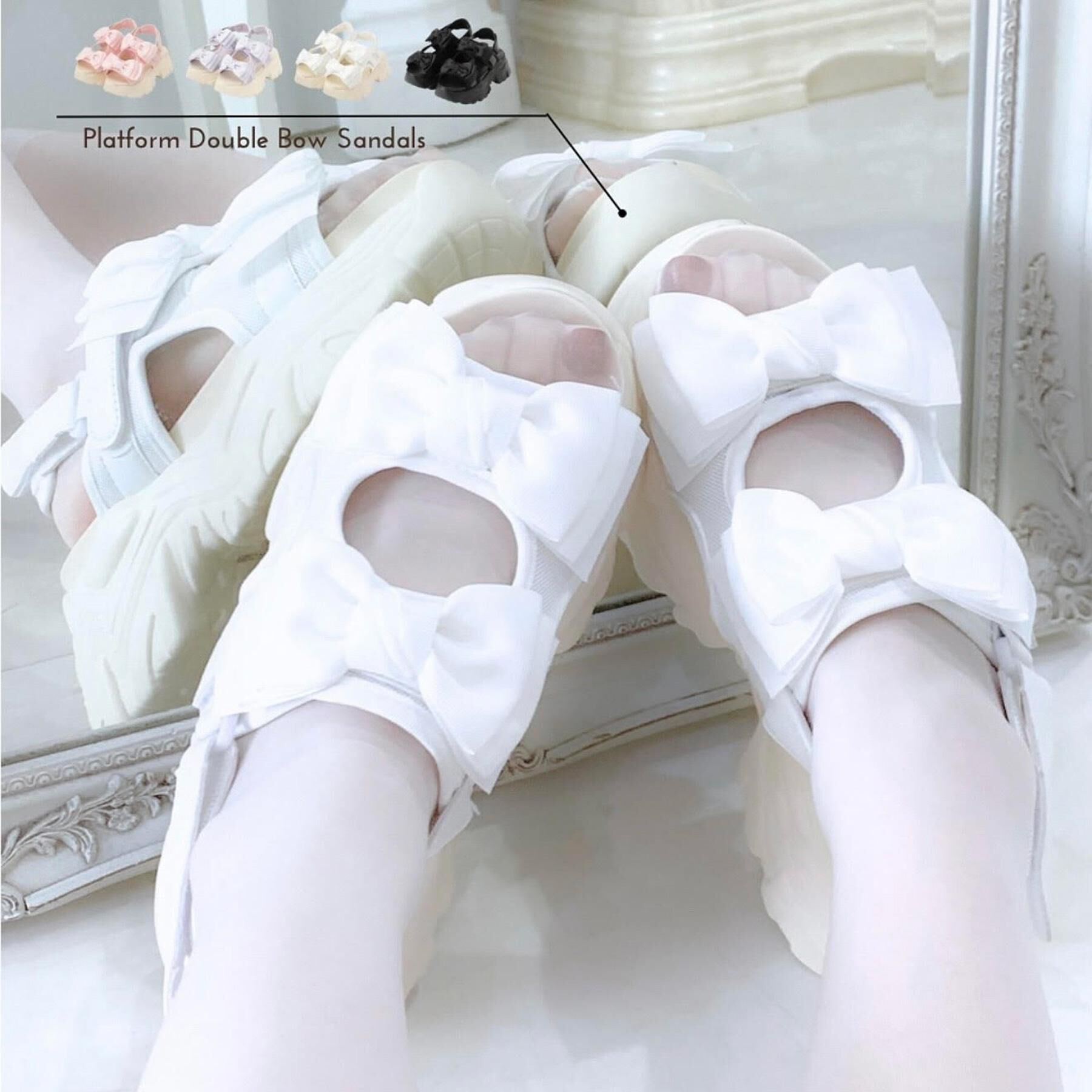 csT&P「厚底ダブルリボンサンダル」|サンダル|