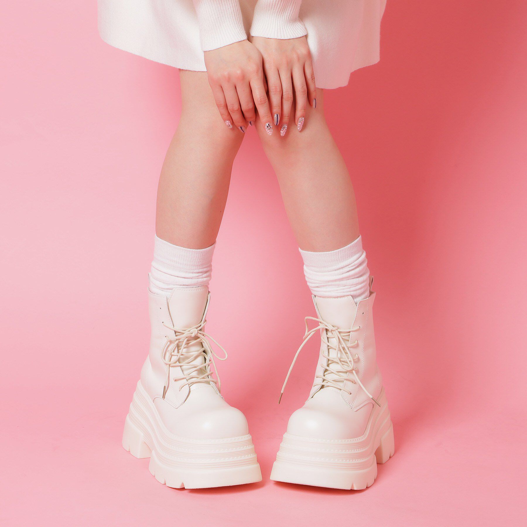 csT&P「厚底レースアップ」|ショートブーツ|