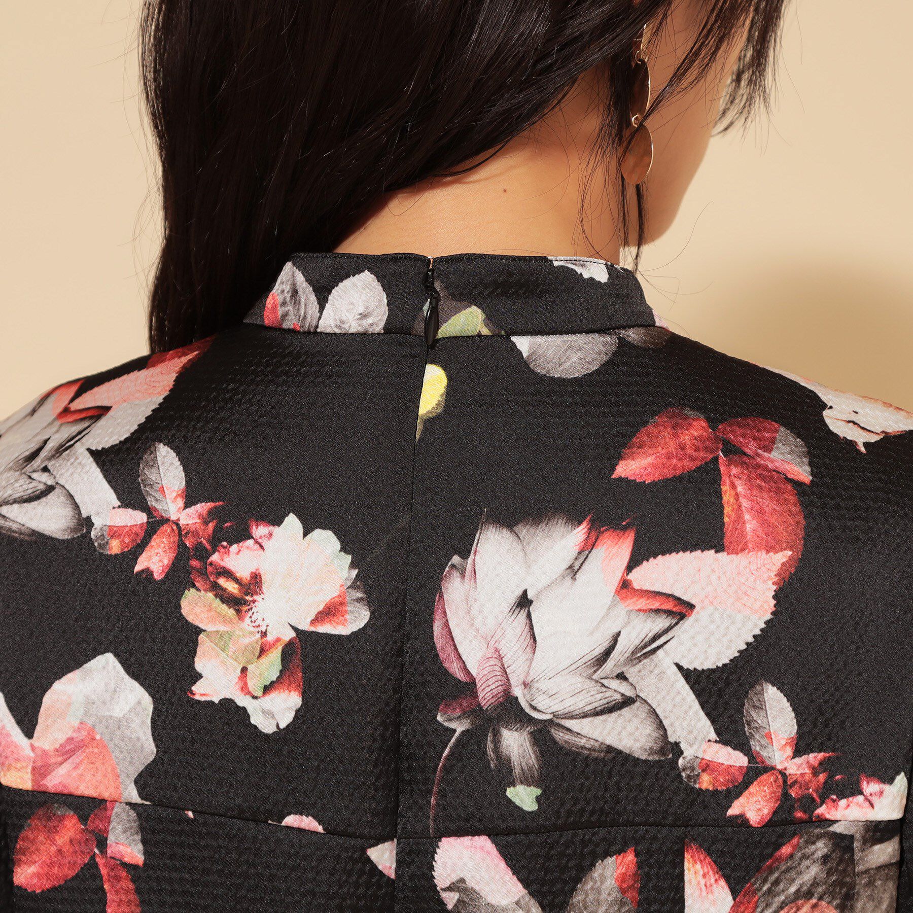 SunaUna「【COLLECTION LINE】チャイナ花柄ワンピース」|ワンピース|