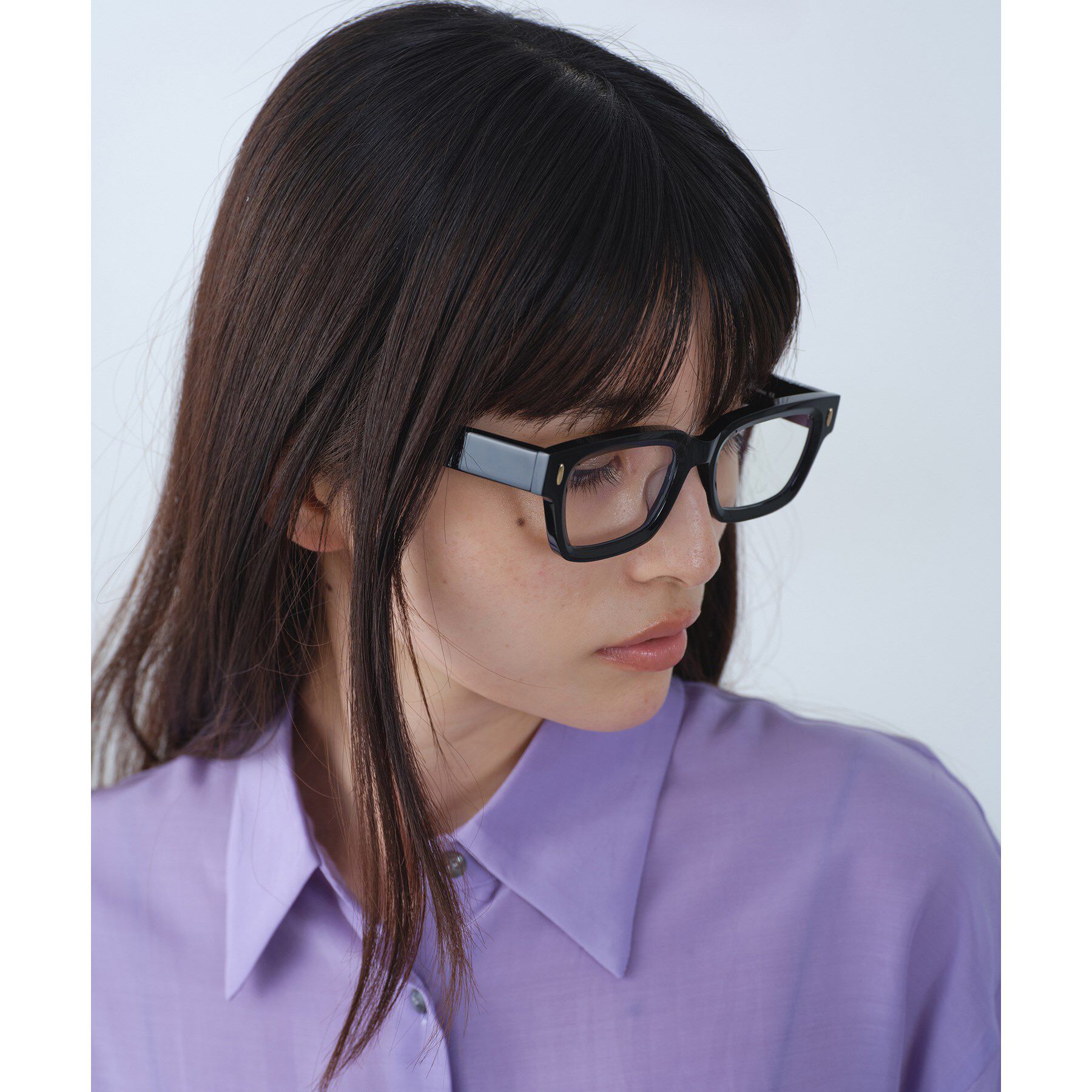CODE A「heyep｜Chunky Square Eyewear」|メガネ|ブラック(019)