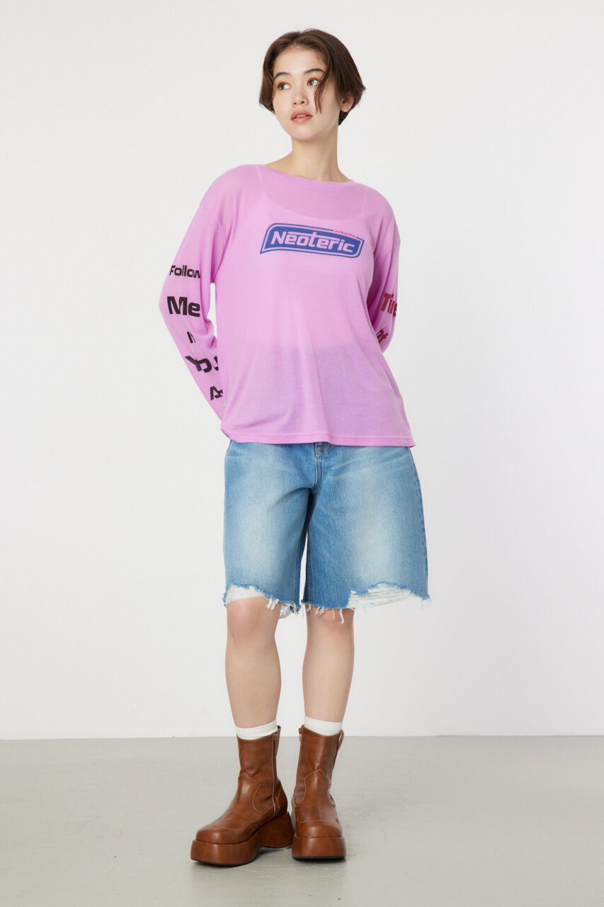 RODEO CROWNS「ダメージDENIM バミューダパンツ」|デニム|